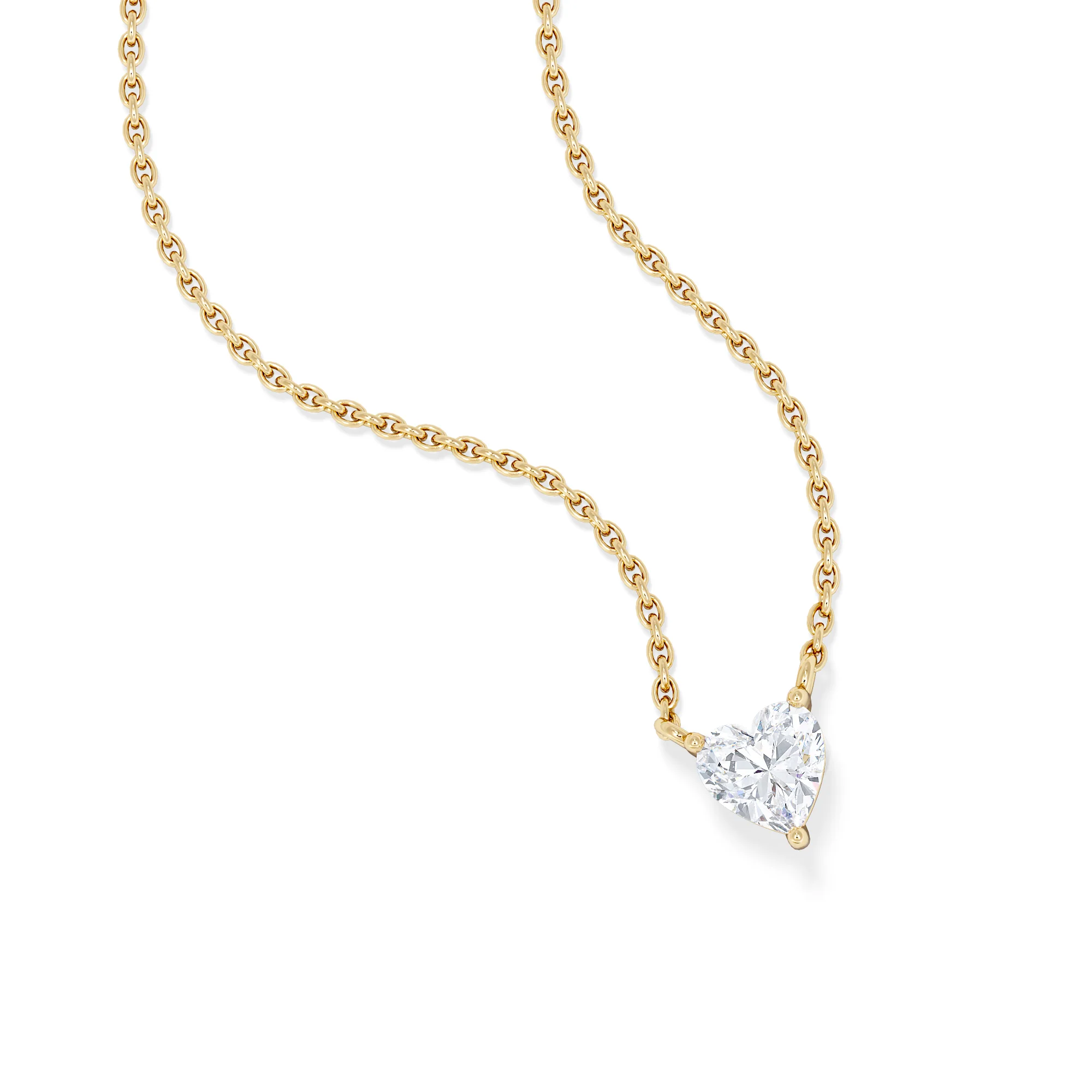 Wanderlust Floating Heart Cut Lab Diamond Solitaire Necklace 0.33ct H/SI in 18K Gold Vermeil - Image 3