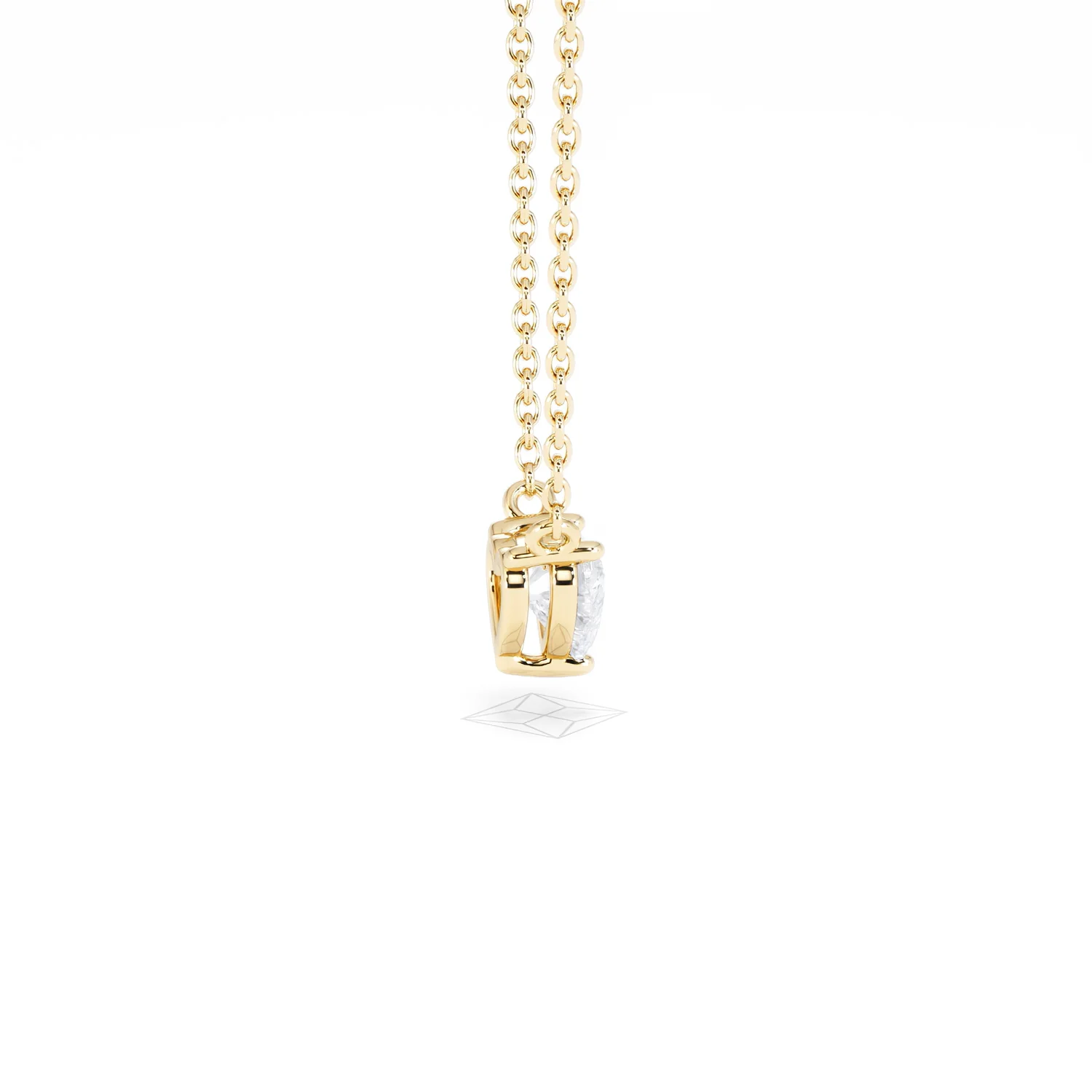 Wanderlust Floating Heart Cut Lab Diamond Solitaire Necklace 0.33ct H/SI in 18K Gold Vermeil - Image 32