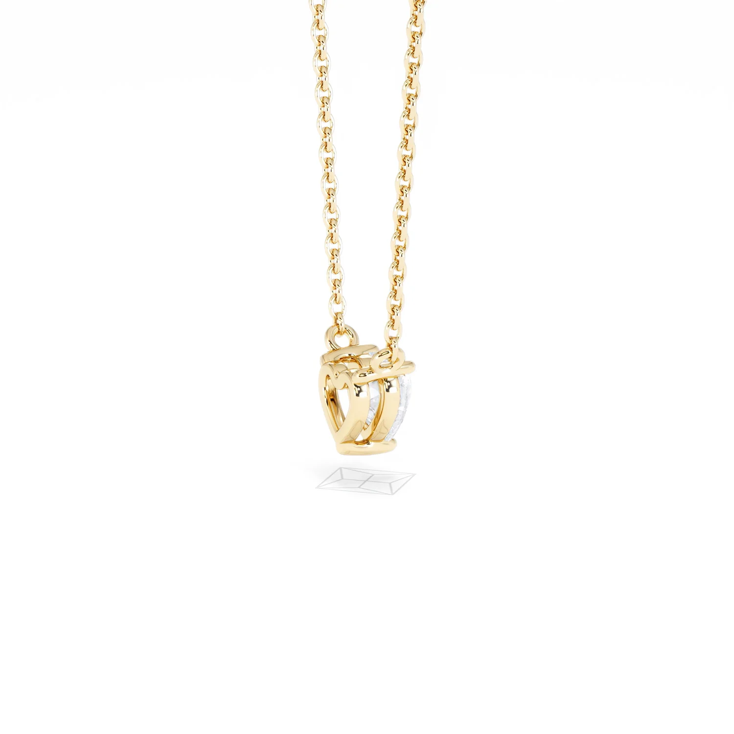 Wanderlust Floating Heart Cut Lab Diamond Solitaire Necklace 0.33ct H/SI in 18K Gold Vermeil - Image 36