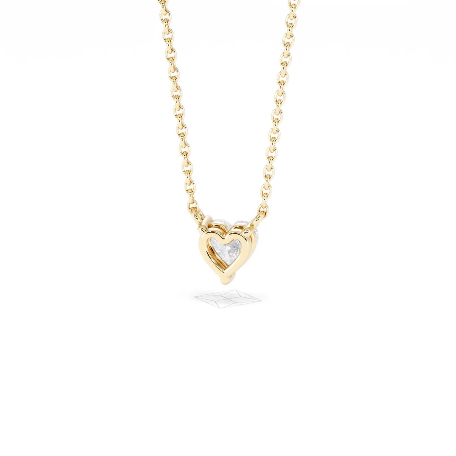 Wanderlust Floating Heart Cut Lab Diamond Solitaire Necklace 0.33ct H/SI in 18K Gold Vermeil - Image 47