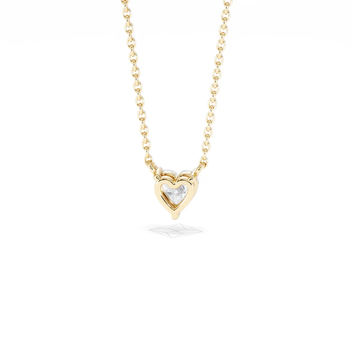 Wanderlust Floating Heart Cut Lab Diamond Solitaire Necklace 0.33ct H/SI in 18K Gold Vermeil - Image 48