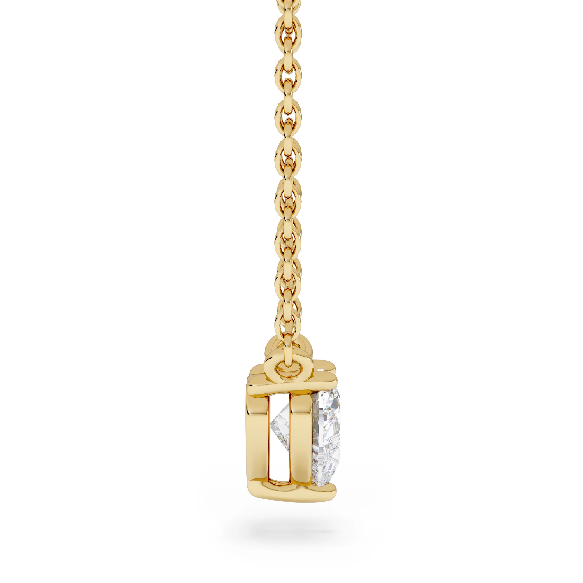 Wanderlust Floating Heart Cut Lab Diamond Solitaire Necklace 0.33ct H/SI in 18K Gold Vermeil - Image 5