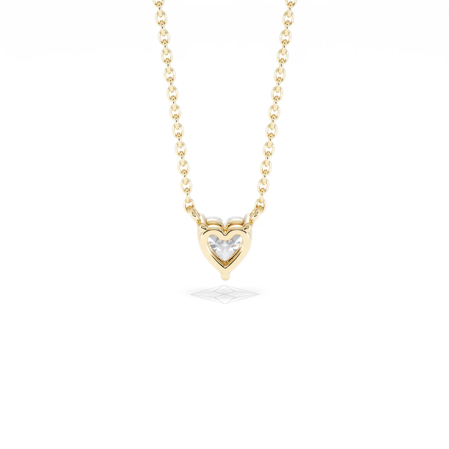 Wanderlust Floating Heart Cut Lab Diamond Solitaire Necklace 0.33ct H/SI in 18K Gold Vermeil - Image 50