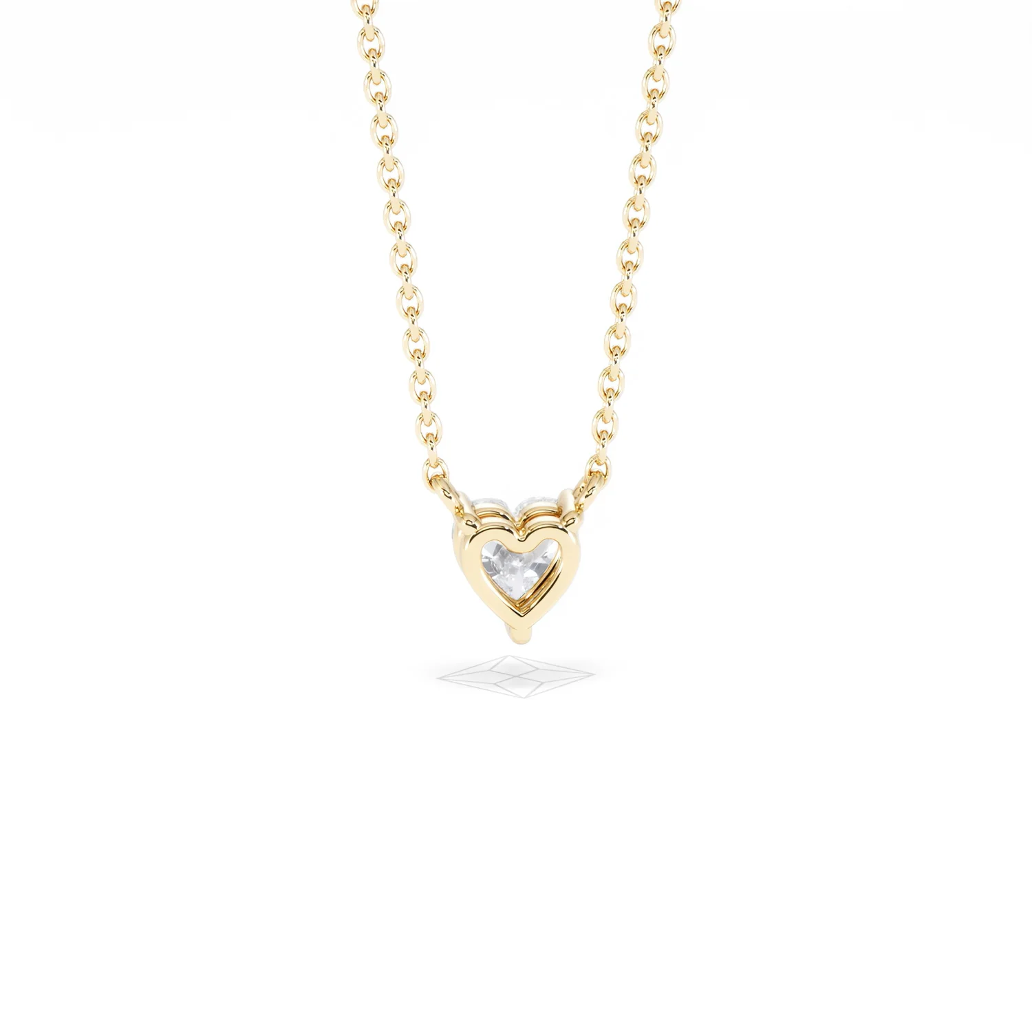 Wanderlust Floating Heart Cut Lab Diamond Solitaire Necklace 0.33ct H/SI in 18K Gold Vermeil - Image 51