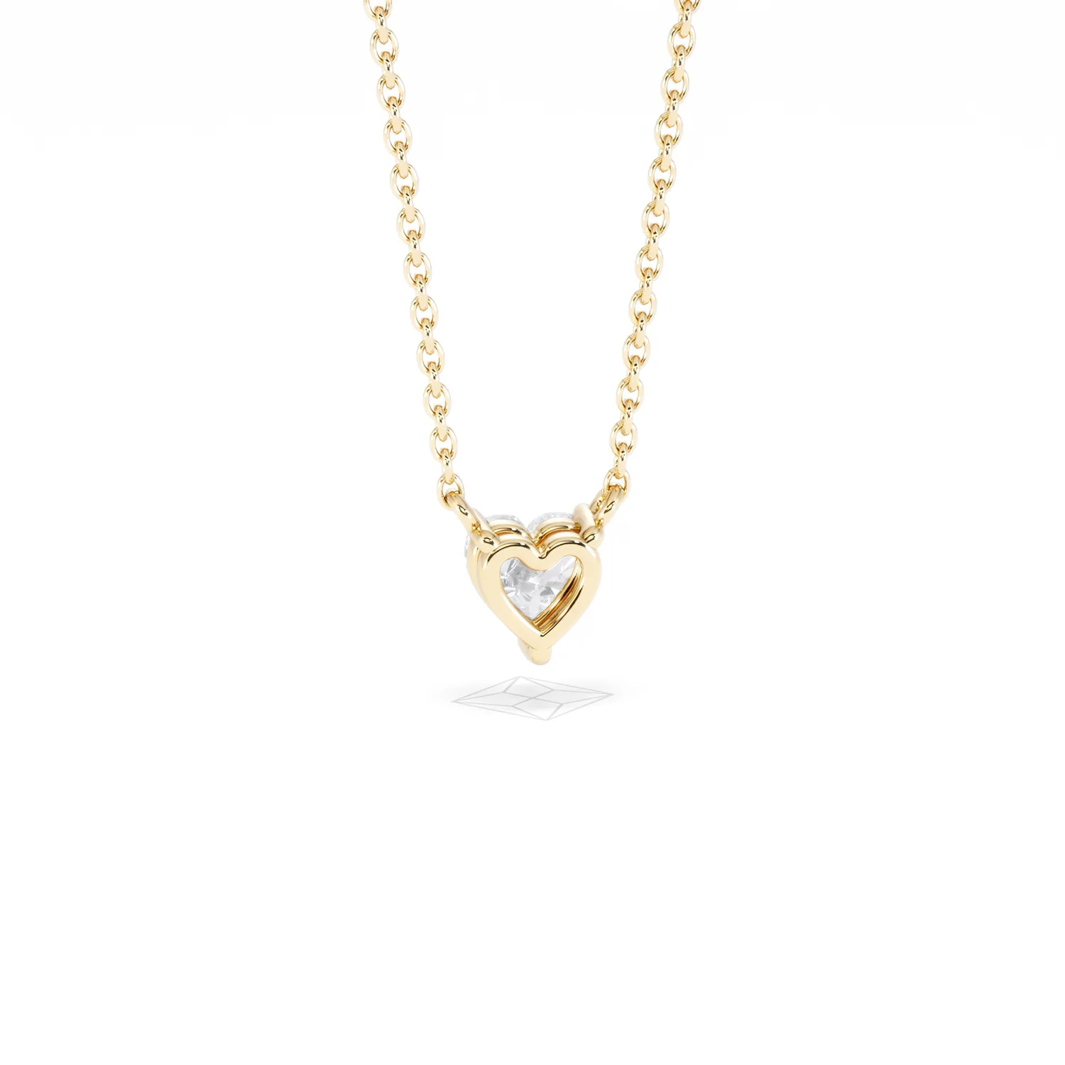 Wanderlust Floating Heart Cut Lab Diamond Solitaire Necklace 0.33ct H/SI in 18K Gold Vermeil - Image 52