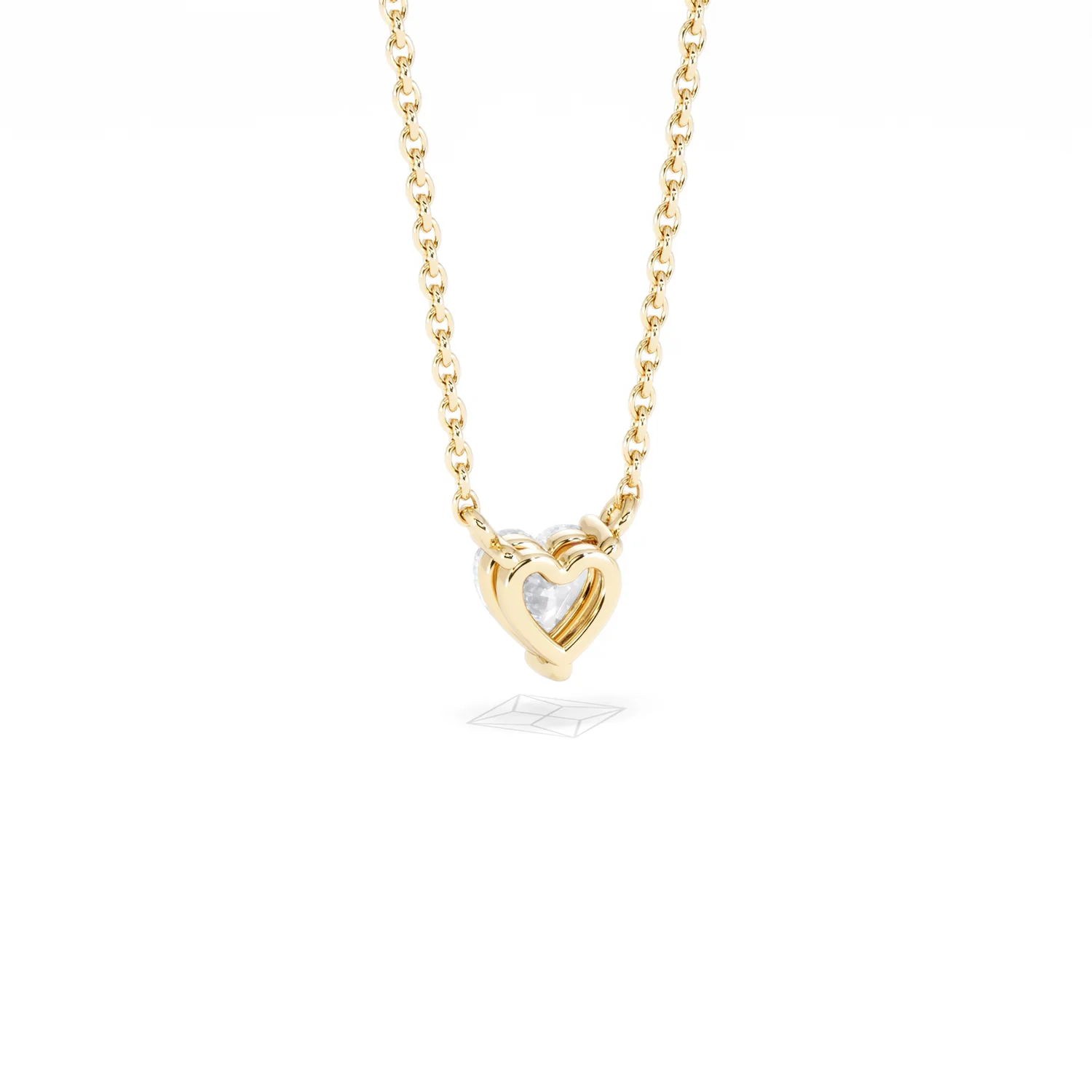Wanderlust Floating Heart Cut Lab Diamond Solitaire Necklace 0.33ct H/SI in 18K Gold Vermeil - Image 54