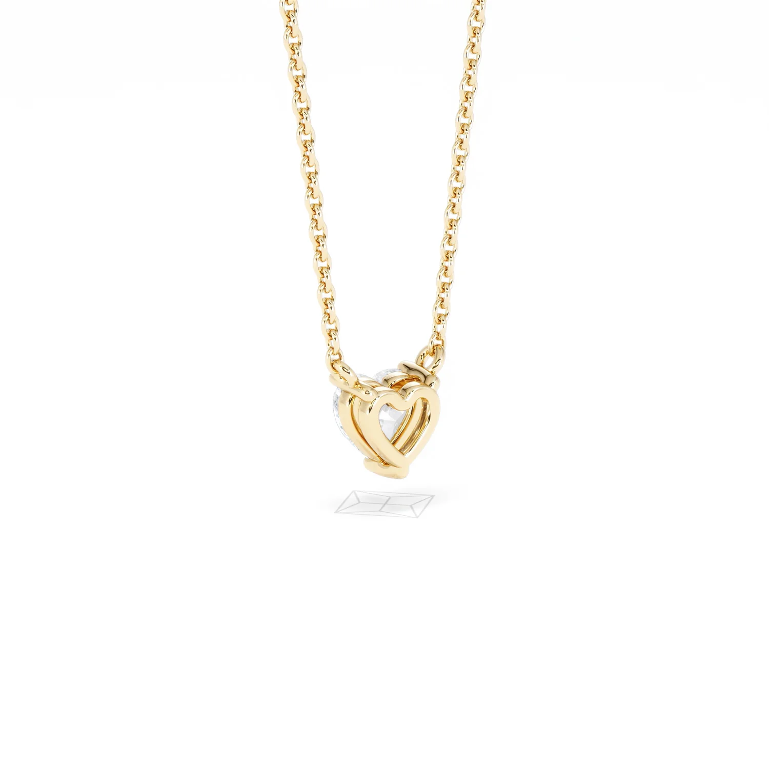 Wanderlust Floating Heart Cut Lab Diamond Solitaire Necklace 0.33ct H/SI in 18K Gold Vermeil - Image 57
