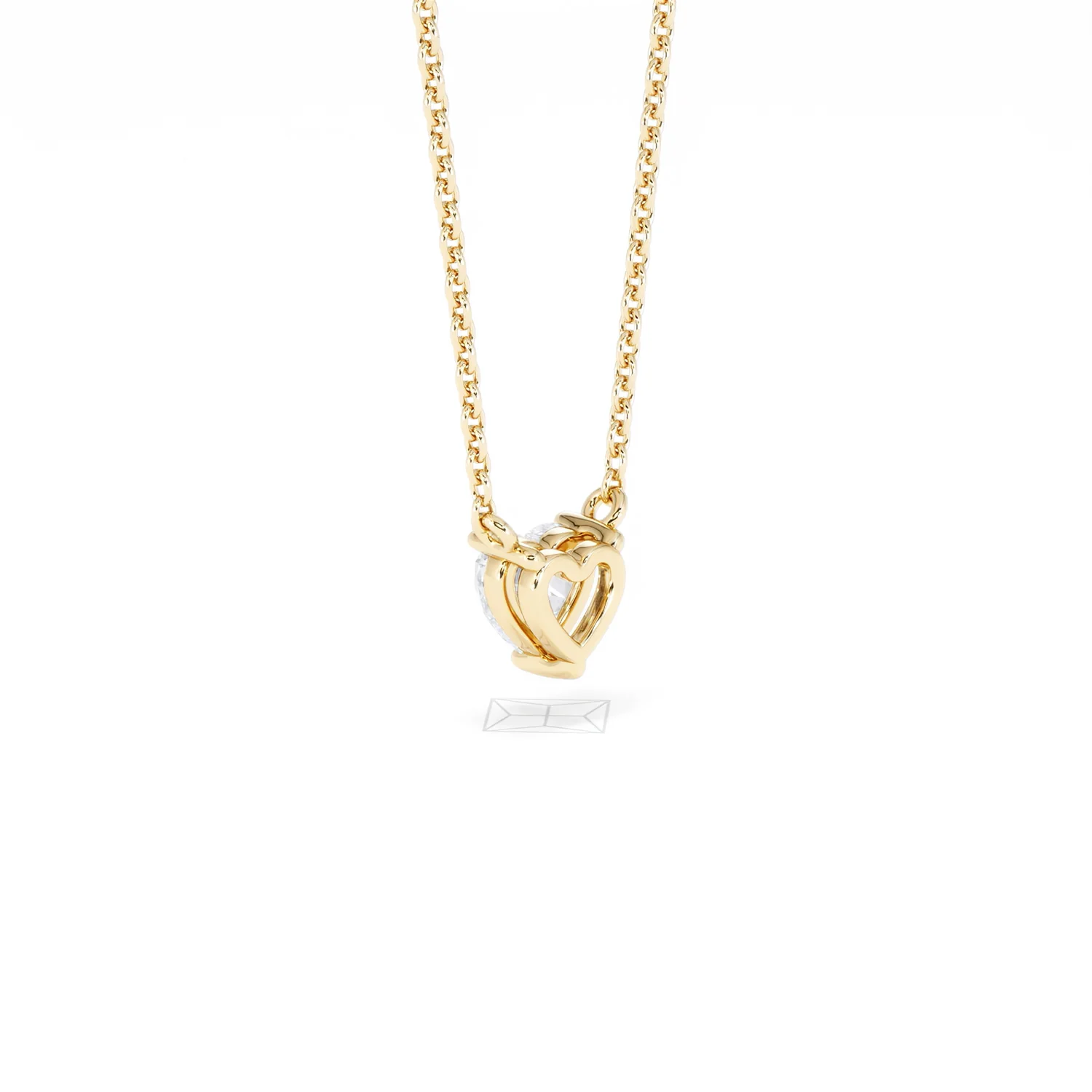 Wanderlust Floating Heart Cut Lab Diamond Solitaire Necklace 0.33ct H/SI in 18K Gold Vermeil - Image 59