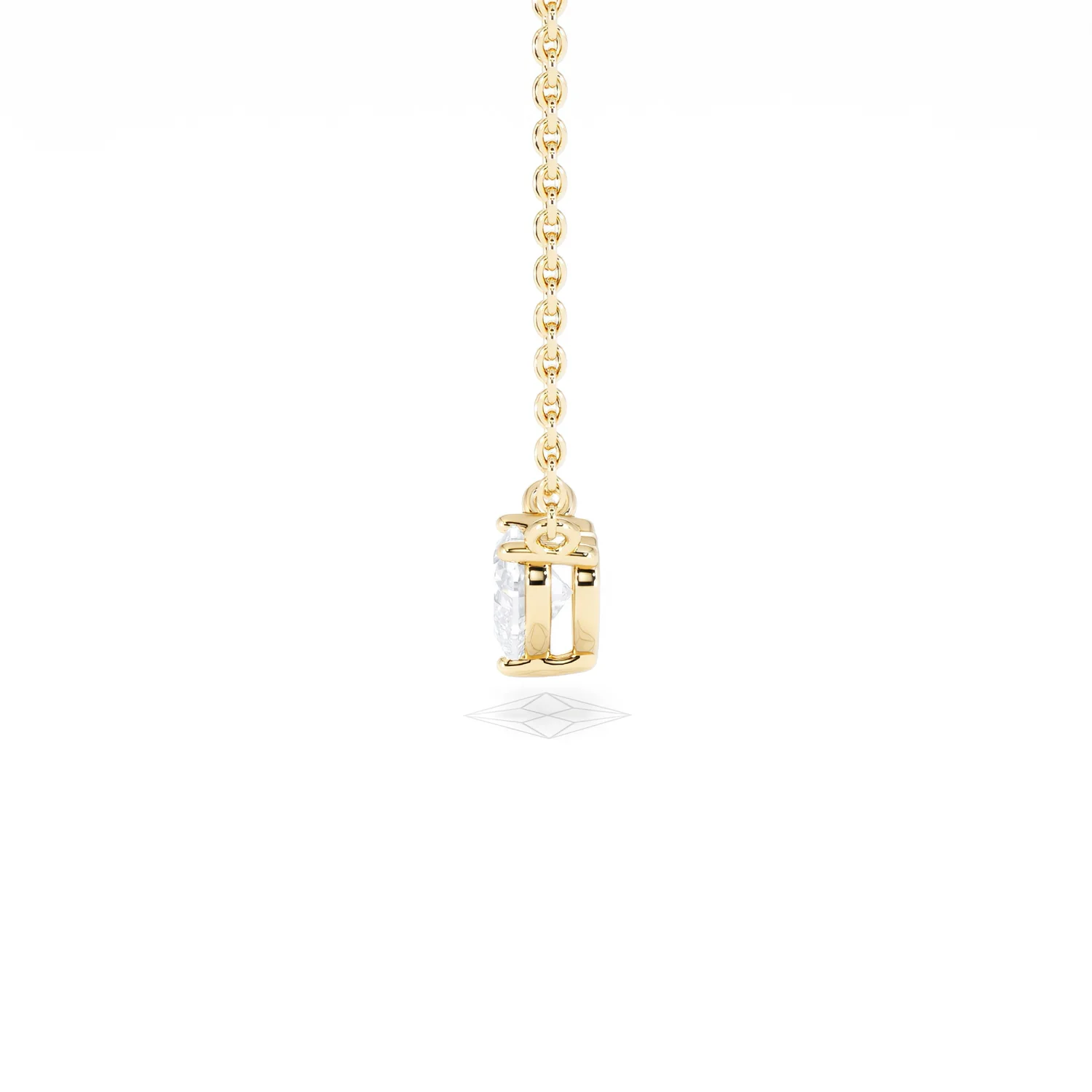 Wanderlust Floating Heart Cut Lab Diamond Solitaire Necklace 0.33ct H/SI in 18K Gold Vermeil - Image 70