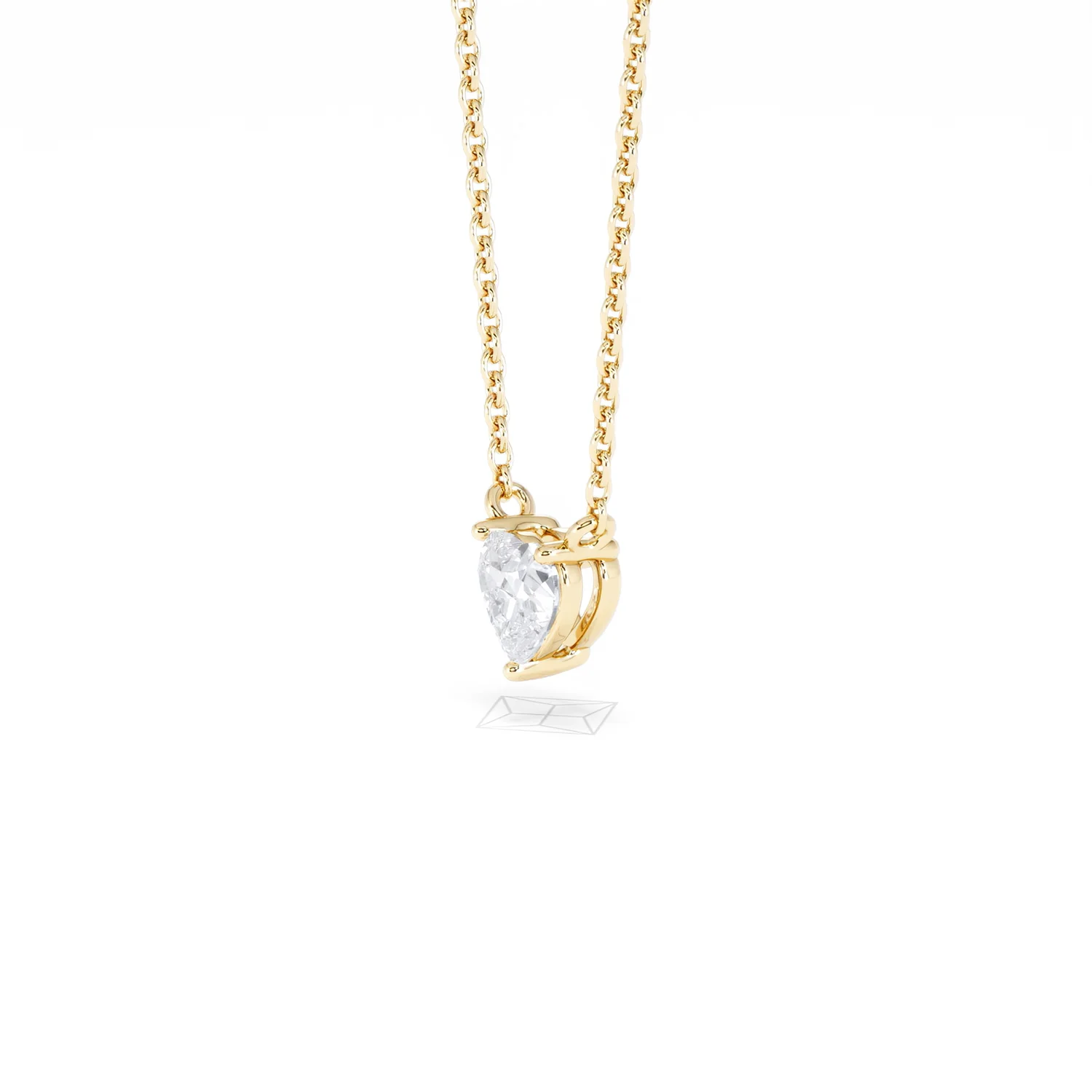 Wanderlust Floating Heart Cut Lab Diamond Solitaire Necklace 0.33ct H/SI in 18K Gold Vermeil - Image 77