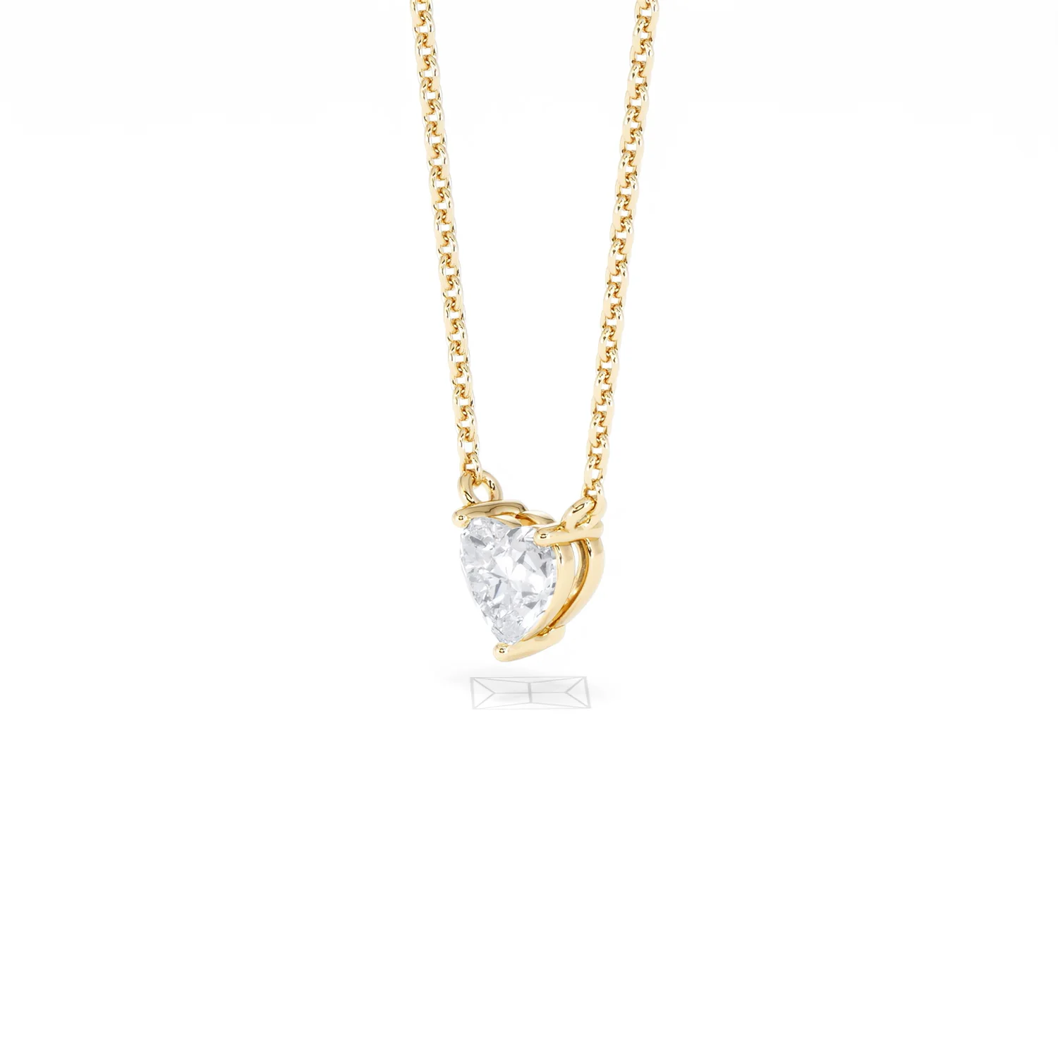 Wanderlust Floating Heart Cut Lab Diamond Solitaire Necklace 0.33ct H/SI in 18K Gold Vermeil - Image 80