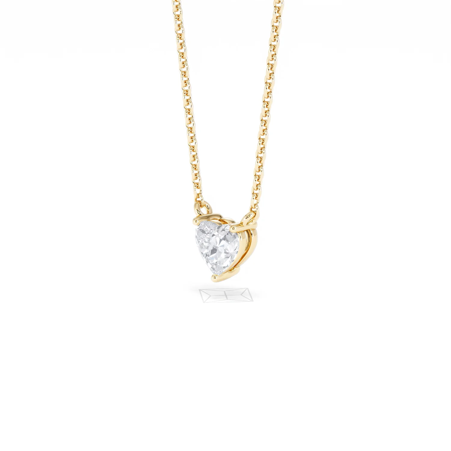 Wanderlust Floating Heart Cut Lab Diamond Solitaire Necklace 0.33ct H/SI in 18K Gold Vermeil - Image 81