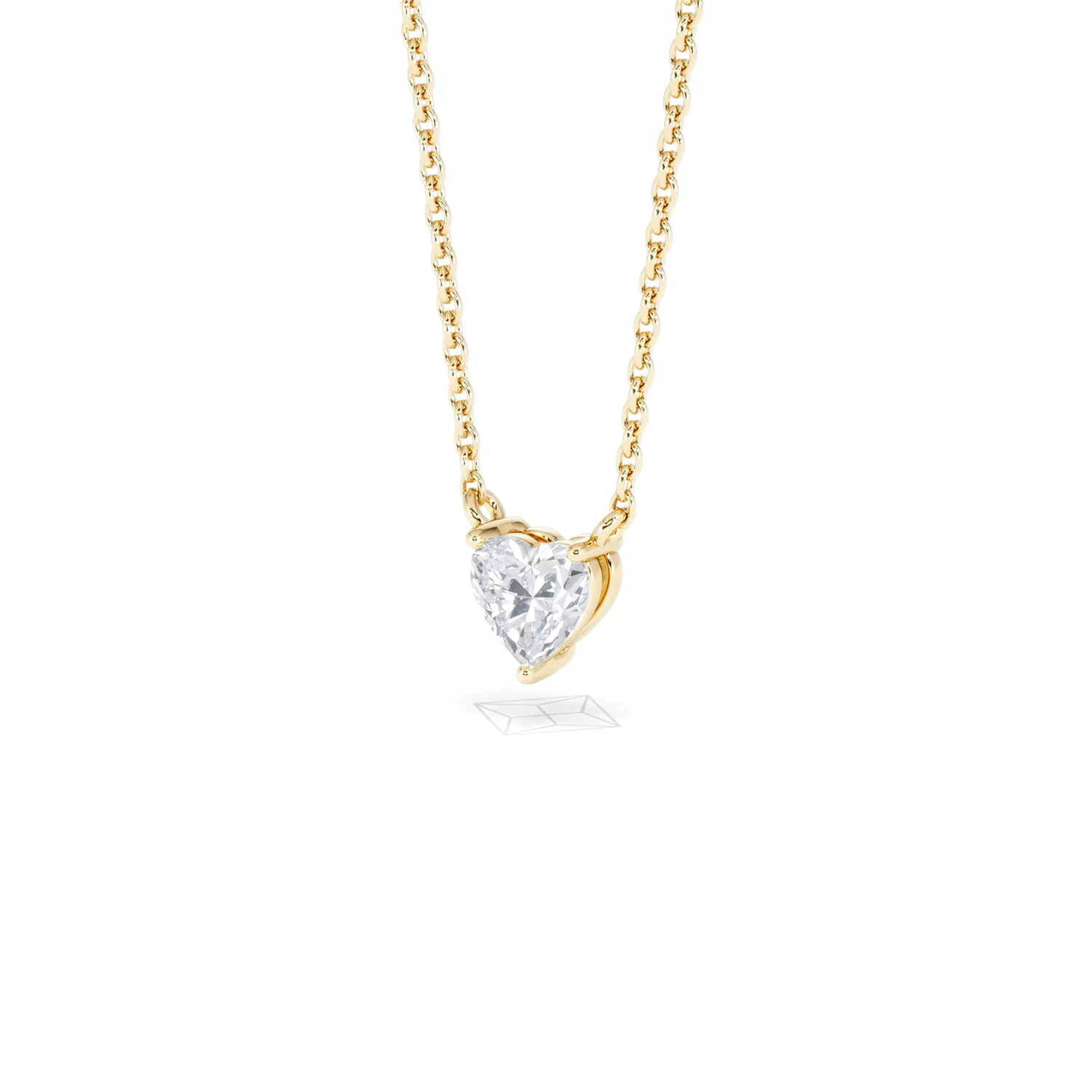 Wanderlust Floating Heart Cut Lab Diamond Solitaire Necklace 0.33ct H/SI in 18K Gold Vermeil - Image 83