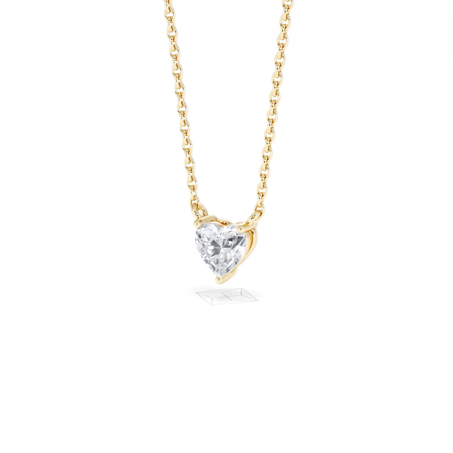 Wanderlust Floating Heart Cut Lab Diamond Solitaire Necklace 0.33ct H/SI in 18K Gold Vermeil - Image 84