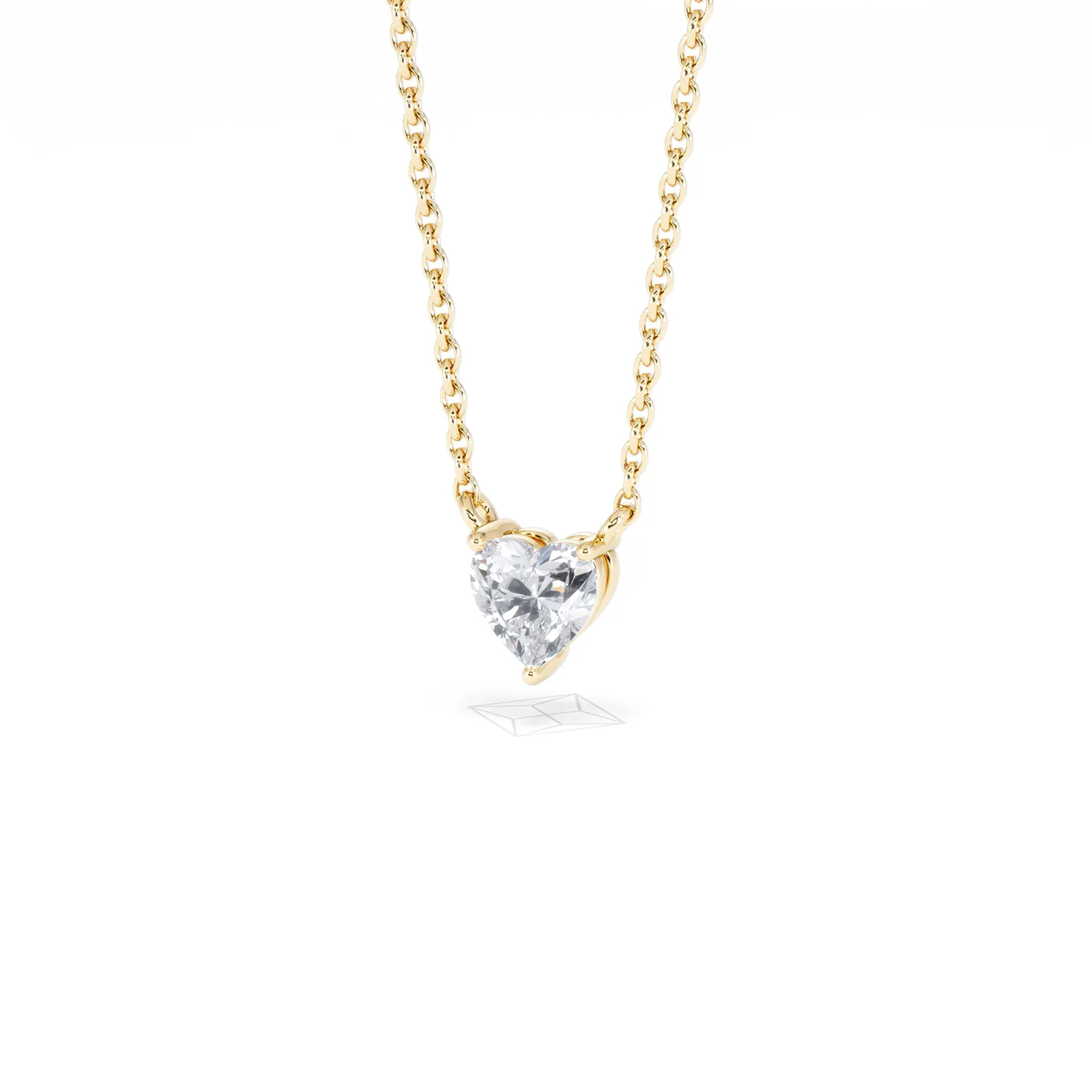 Wanderlust Floating Heart Cut Lab Diamond Solitaire Necklace 0.33ct H/SI in 18K Gold Vermeil - Image 85