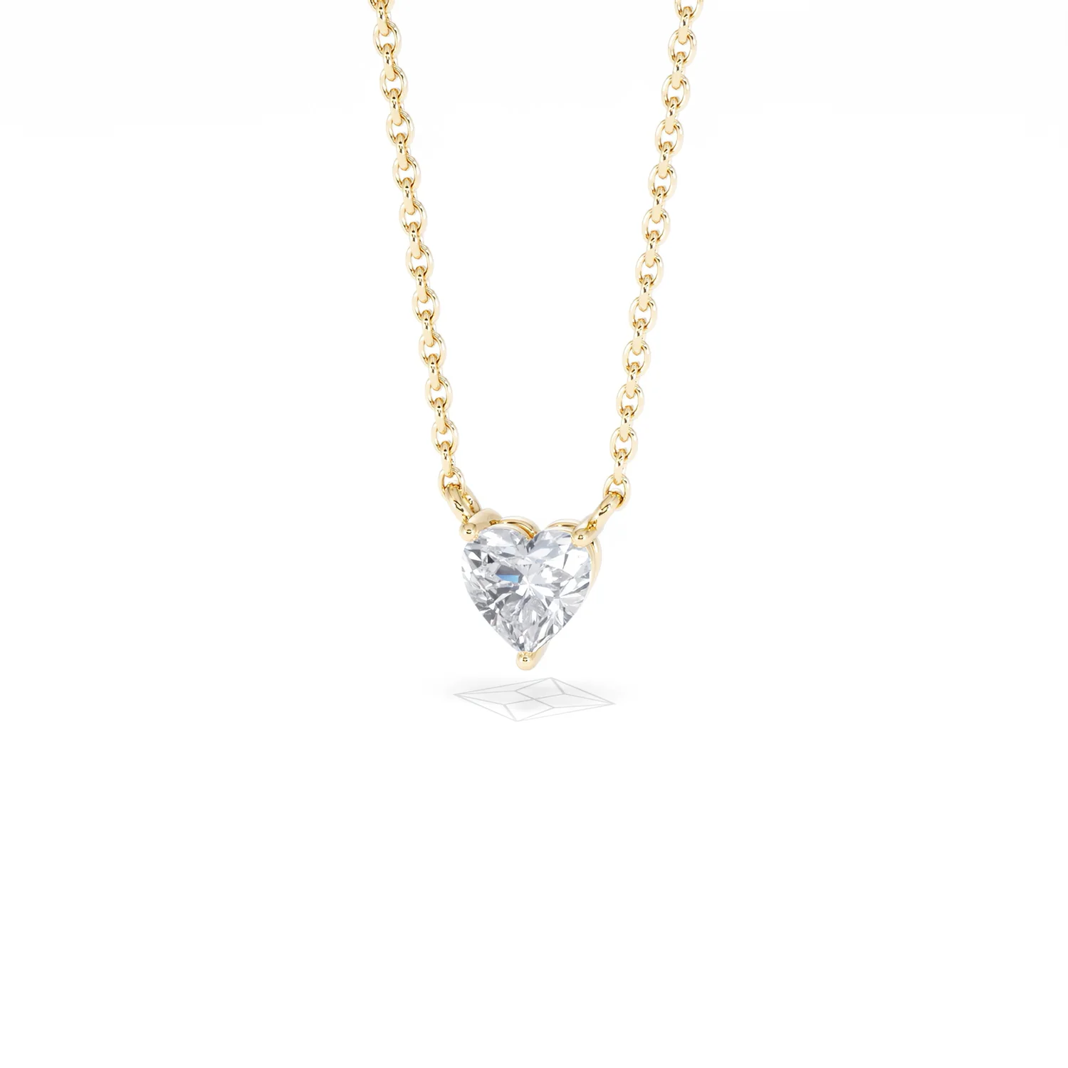Wanderlust Floating Heart Cut Lab Diamond Solitaire Necklace 0.33ct H/SI in 18K Gold Vermeil - Image 87