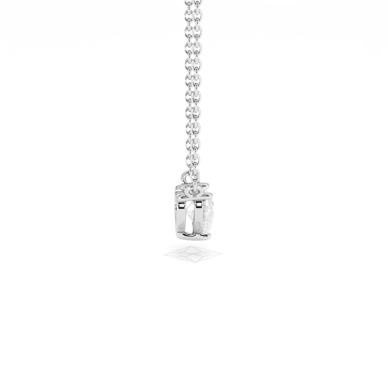 Wanderlust Floating Heart Cut Lab Diamond Solitaire Necklace 0.33ct H/SI in 925 Silver - Image 31