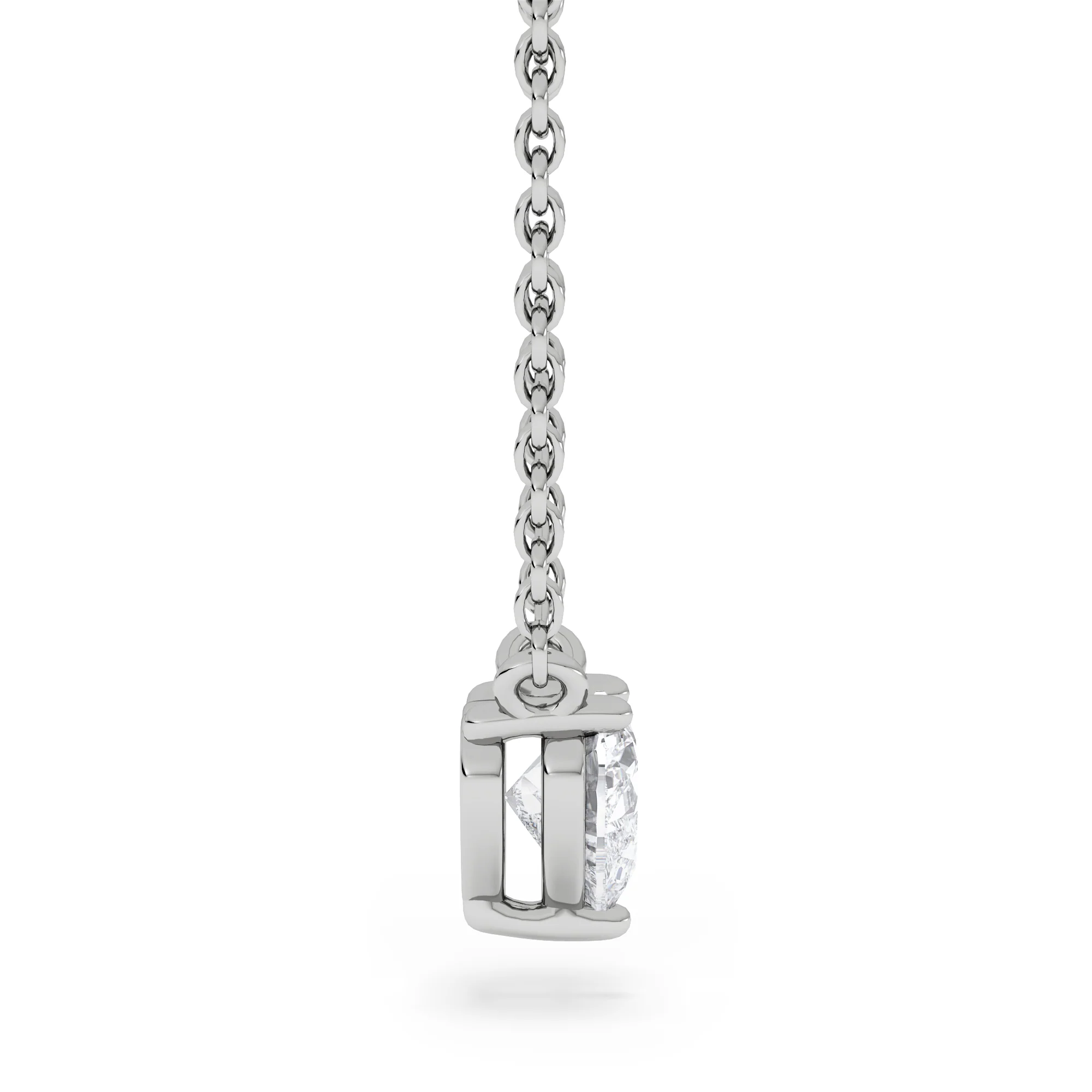 Wanderlust Floating Heart Cut Lab Diamond Solitaire Necklace 0.33ct H/SI in 925 Silver - Image 5