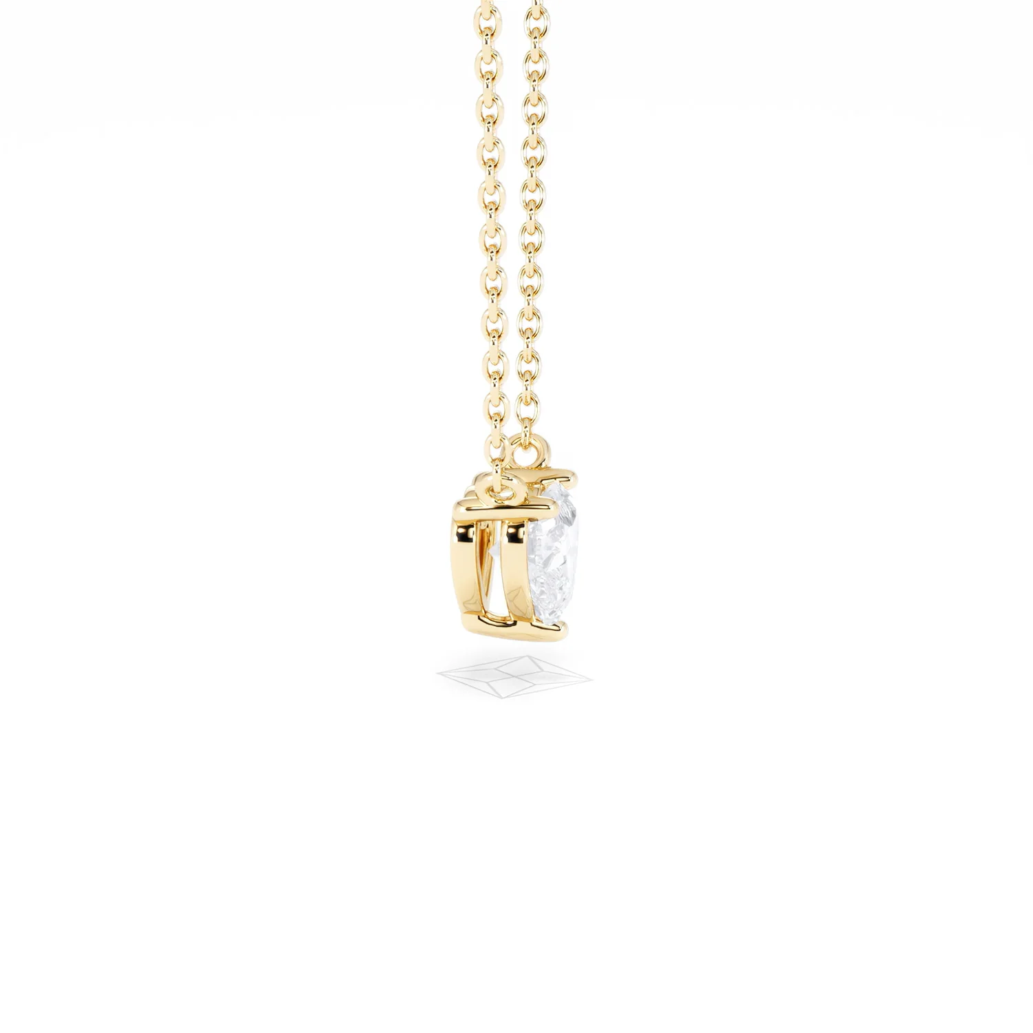 Wanderlust Floating Heart Cut Lab Diamond Solitaire Necklace 0.50ct H/SI in 9K Gold - Image 28