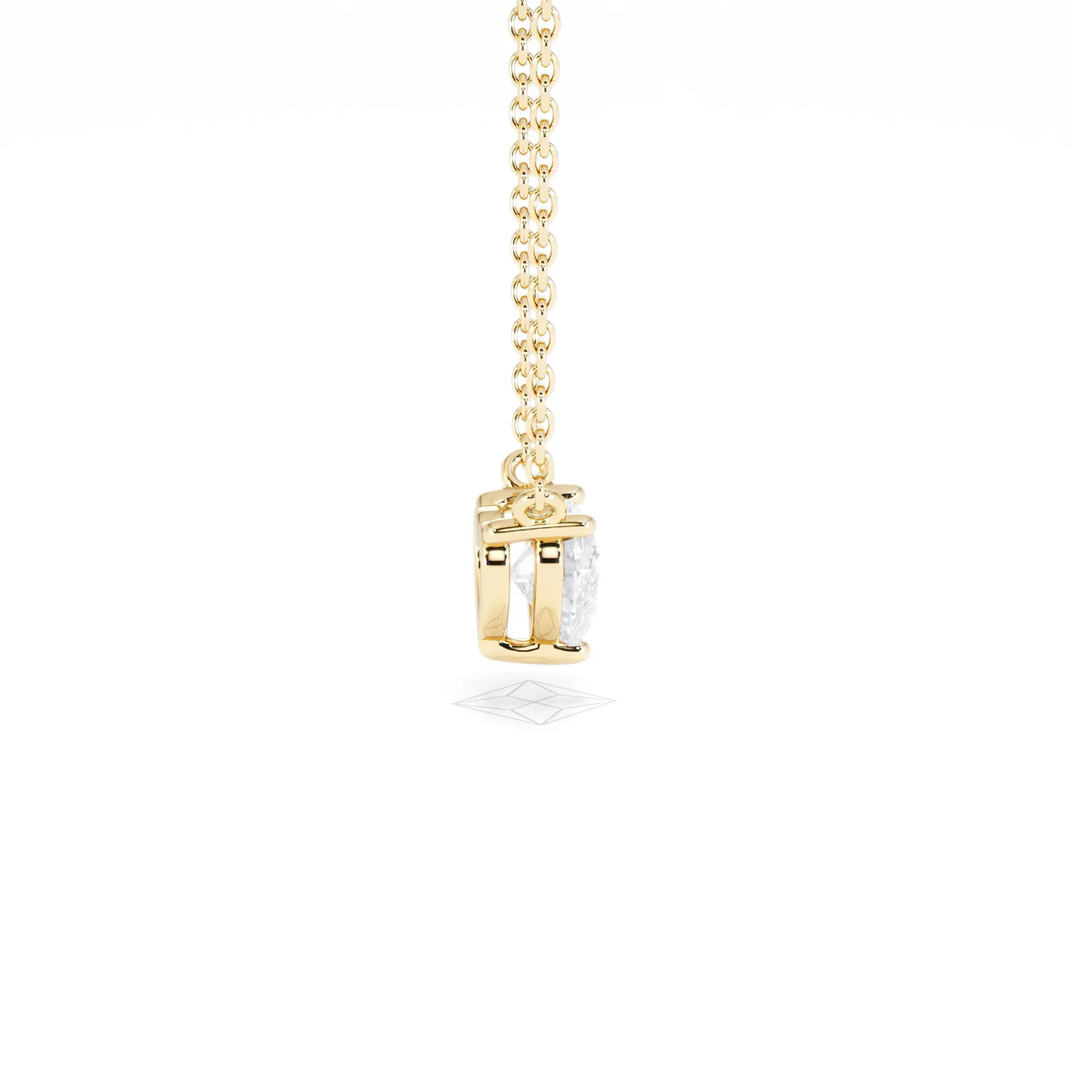Wanderlust Floating Heart Cut Lab Diamond Solitaire Necklace 0.50ct H/SI in 9K Gold - Image 31