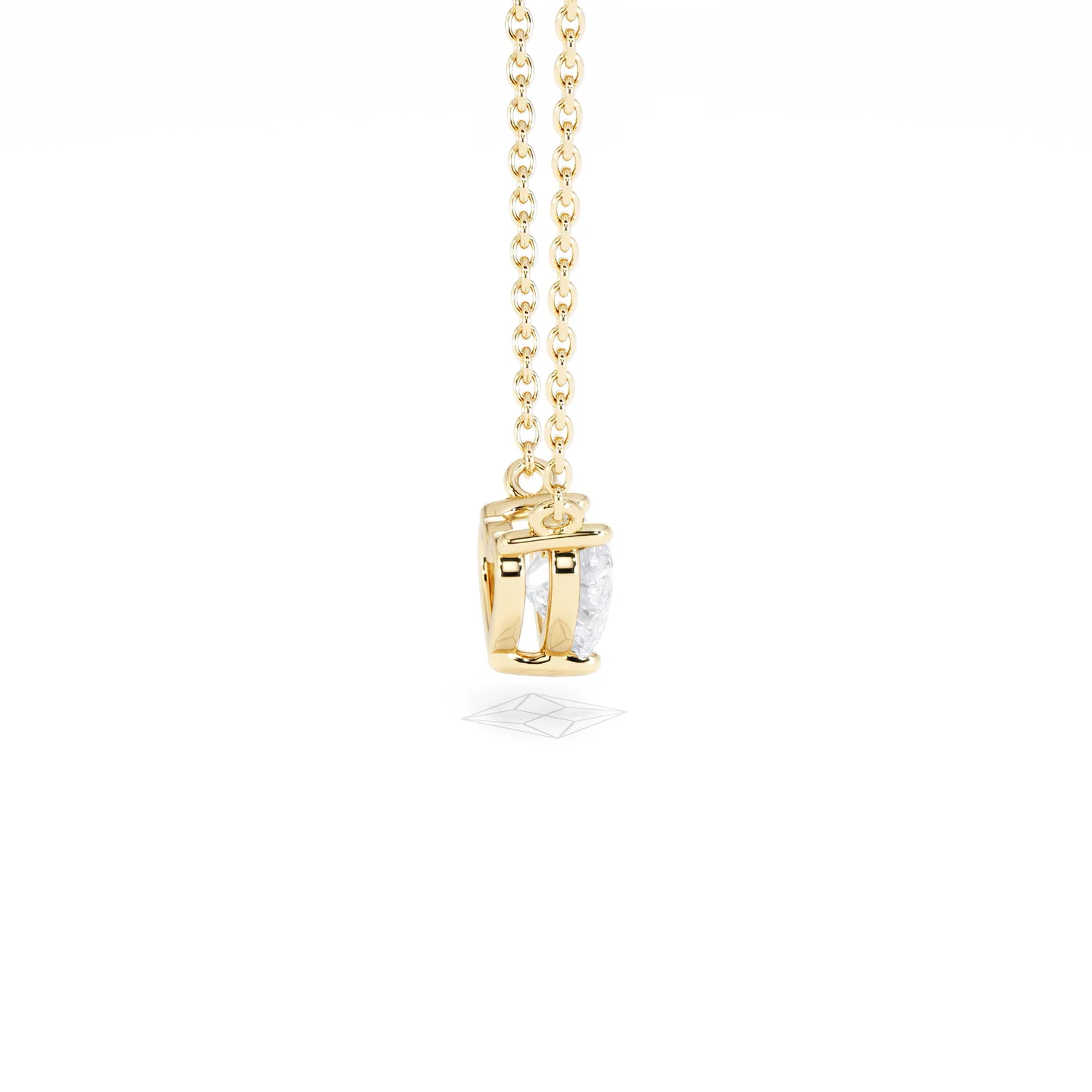 Wanderlust Floating Heart Cut Lab Diamond Solitaire Necklace 0.50ct H/SI in 9K Gold - Image 32