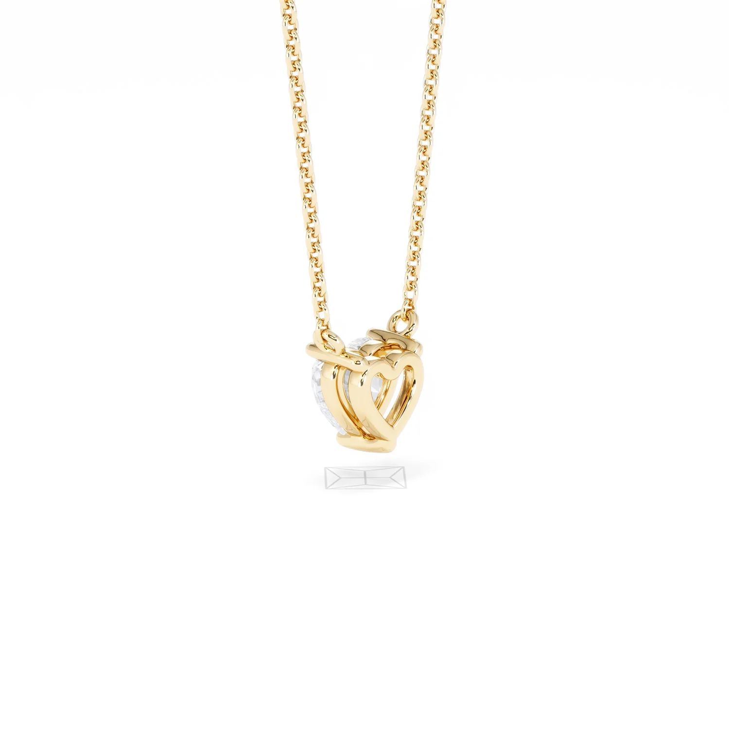 Wanderlust Floating Heart Cut Lab Diamond Solitaire Necklace 0.50ct H/SI in 9K Gold - Image 60
