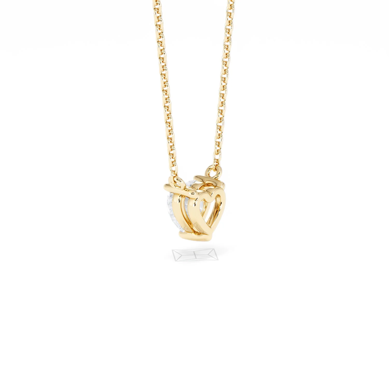 Wanderlust Floating Heart Cut Lab Diamond Solitaire Necklace 0.50ct H/SI in 9K Gold - Image 61