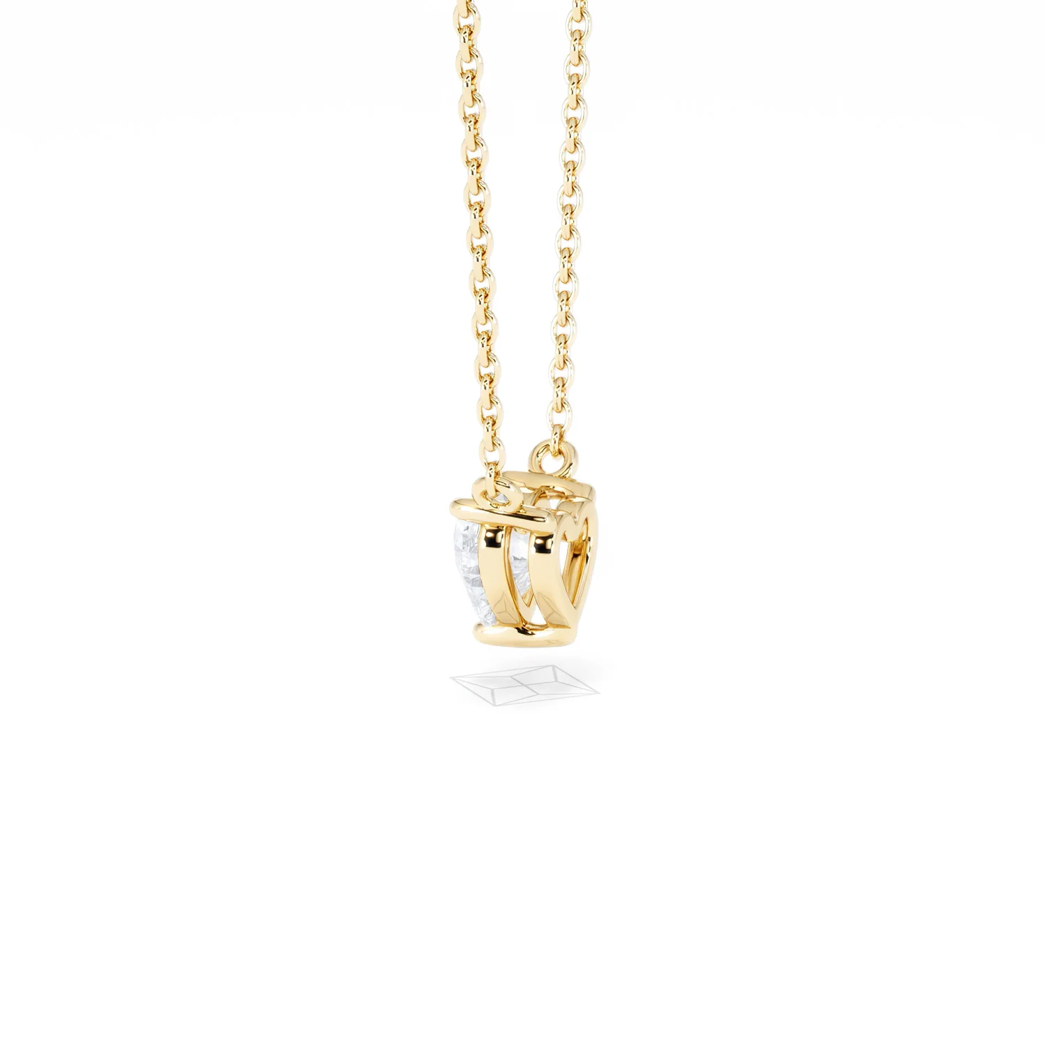 Wanderlust Floating Heart Cut Lab Diamond Solitaire Necklace 0.50ct H/SI in 9K Gold - Image 65