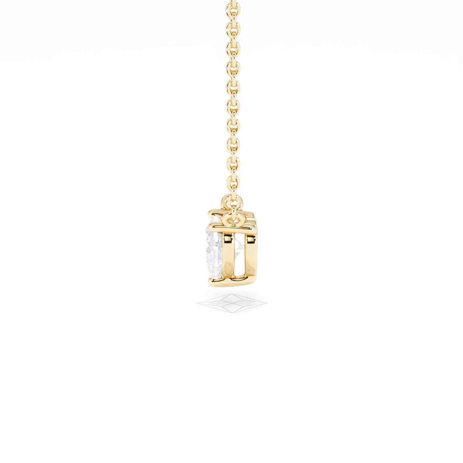 Wanderlust Floating Heart Cut Lab Diamond Solitaire Necklace 0.50ct H/SI in 9K Gold - Image 70