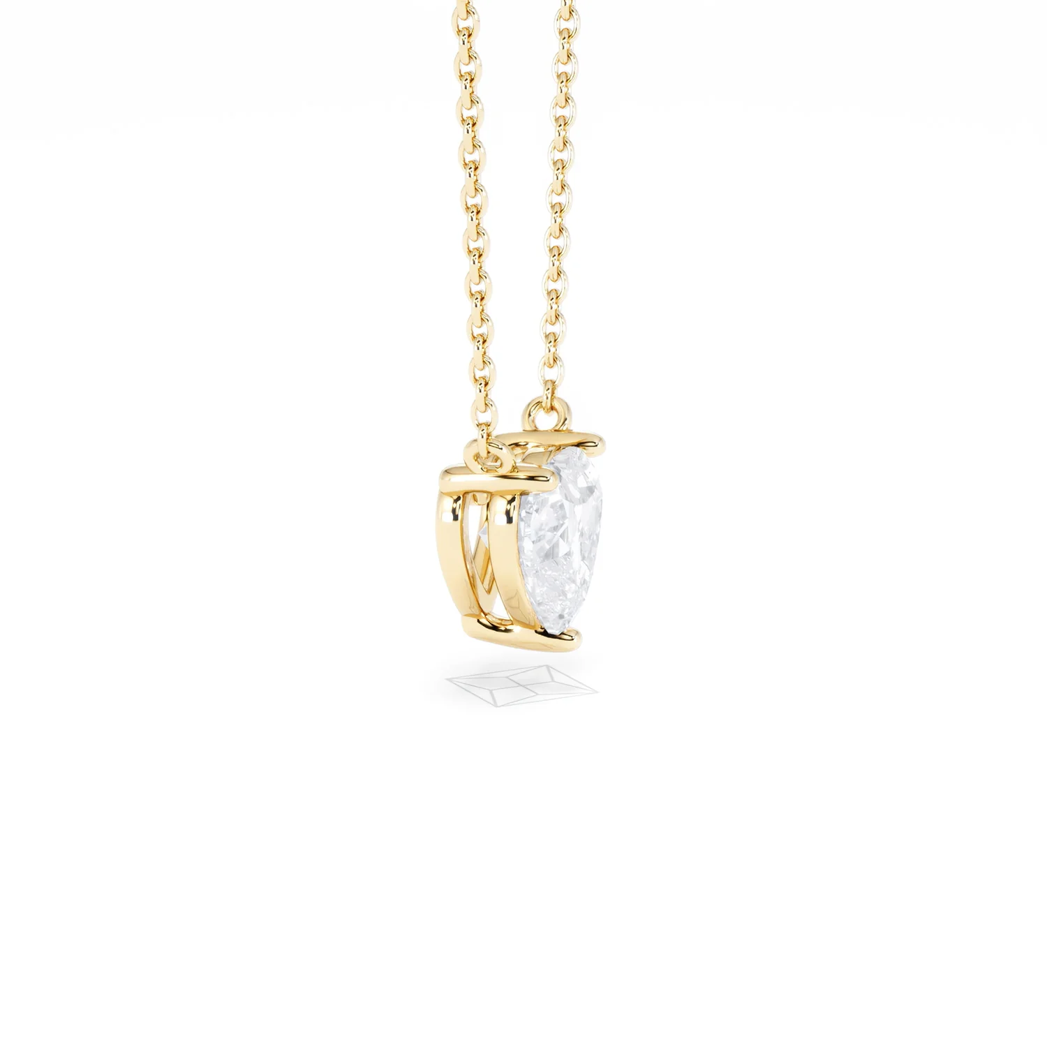 Wanderlust Floating Heart Cut Lab Diamond Solitaire Necklace 1.00ct H/SI in 9K Gold - Image 26