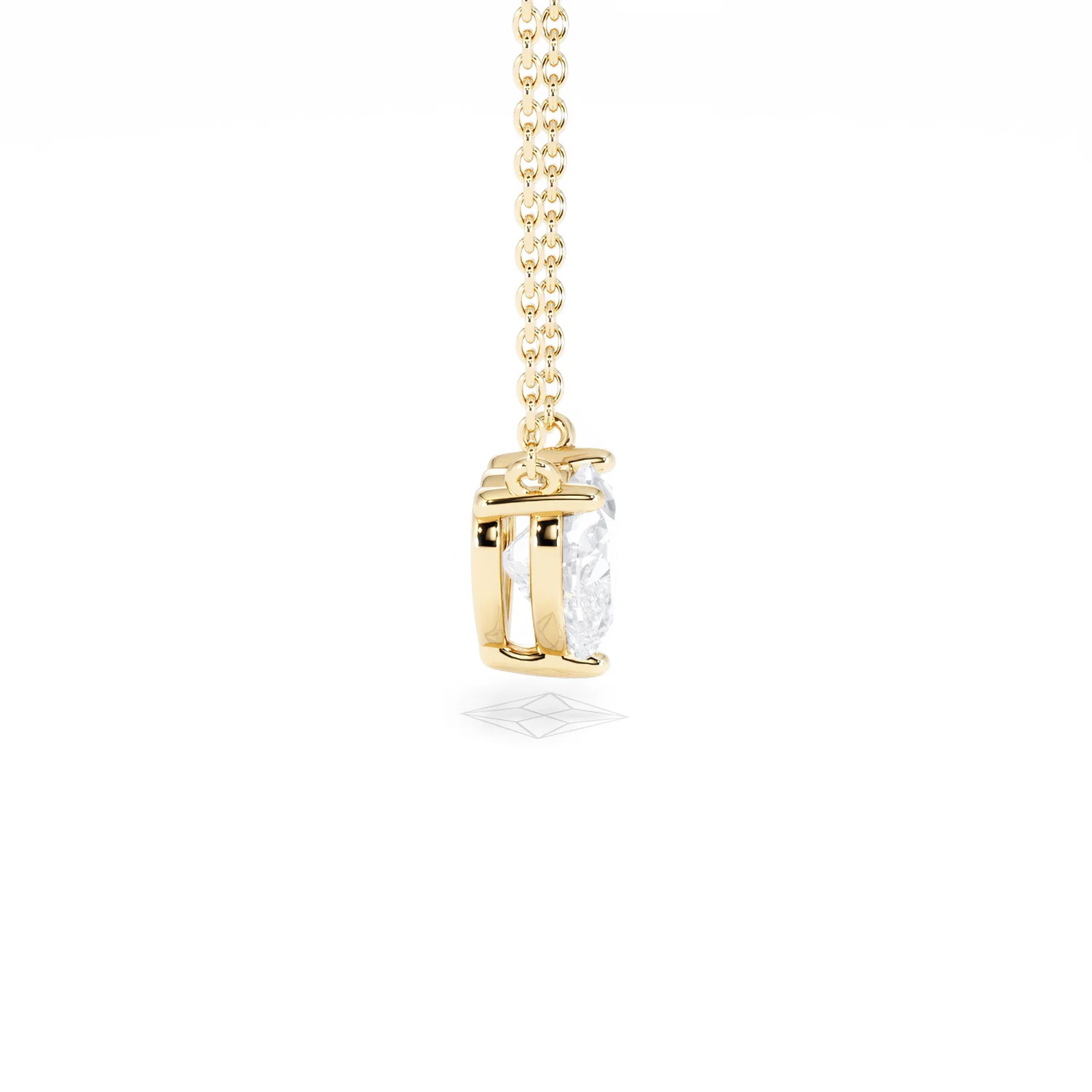 Wanderlust Floating Heart Cut Lab Diamond Solitaire Necklace 1.00ct H/SI in 9K Gold - Image 29