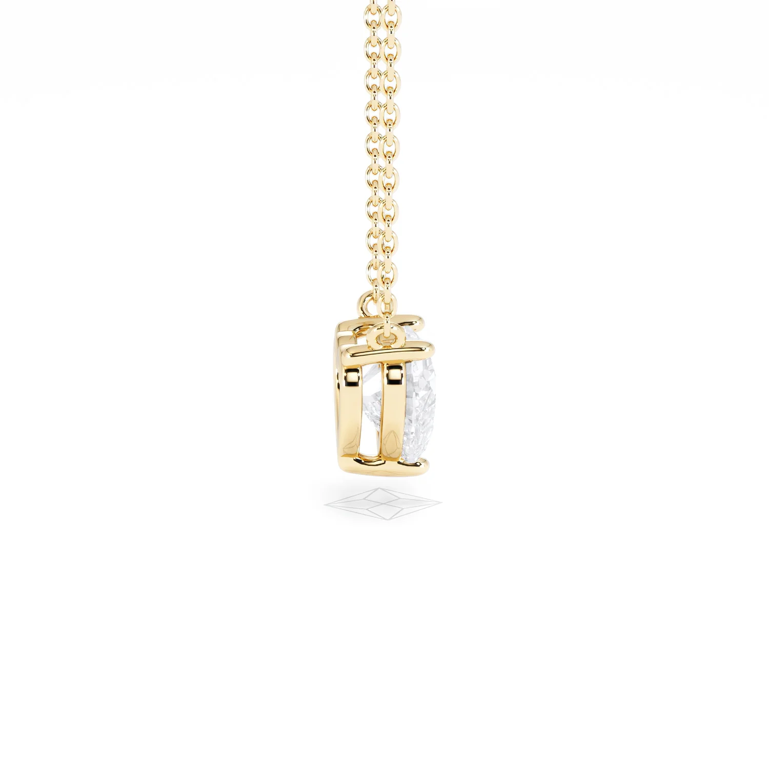 Wanderlust Floating Heart Cut Lab Diamond Solitaire Necklace 1.00ct H/SI in 9K Gold - Image 31