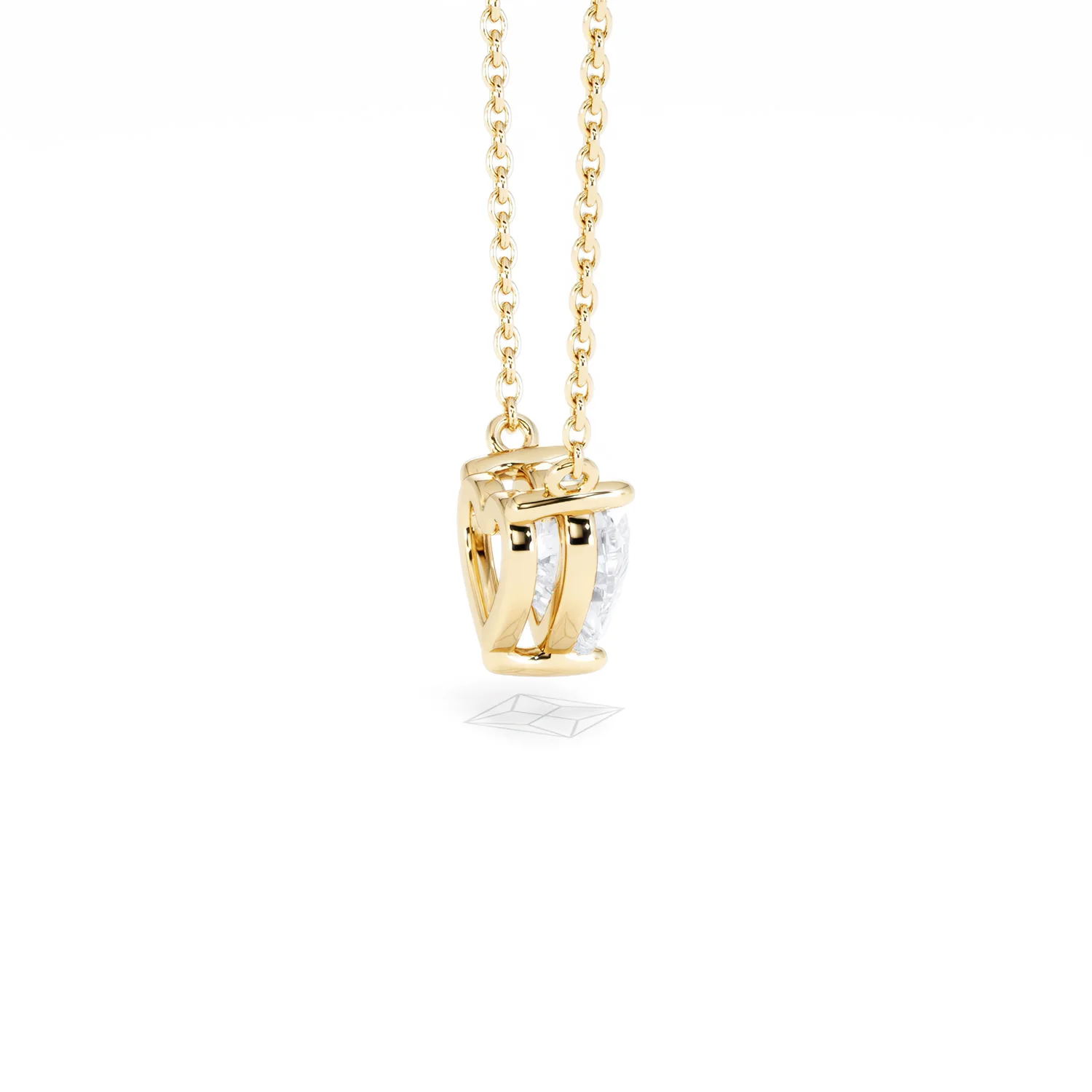 Wanderlust Floating Heart Cut Lab Diamond Solitaire Necklace 1.00ct H/SI in 9K Gold - Image 34