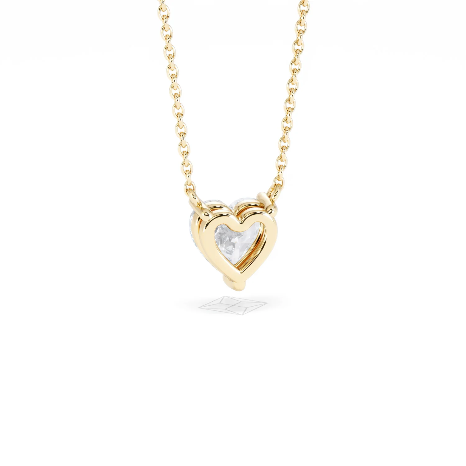 Wanderlust Floating Heart Cut Lab Diamond Solitaire Necklace 1.00ct H/SI in 9K Gold - Image 53