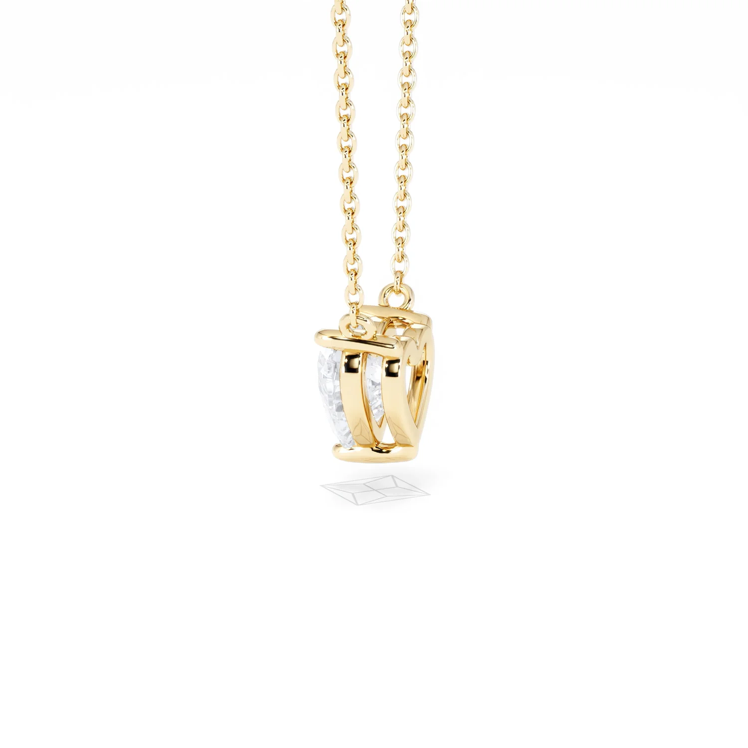 Wanderlust Floating Heart Cut Lab Diamond Solitaire Necklace 1.00ct H/SI in 9K Gold - Image 66