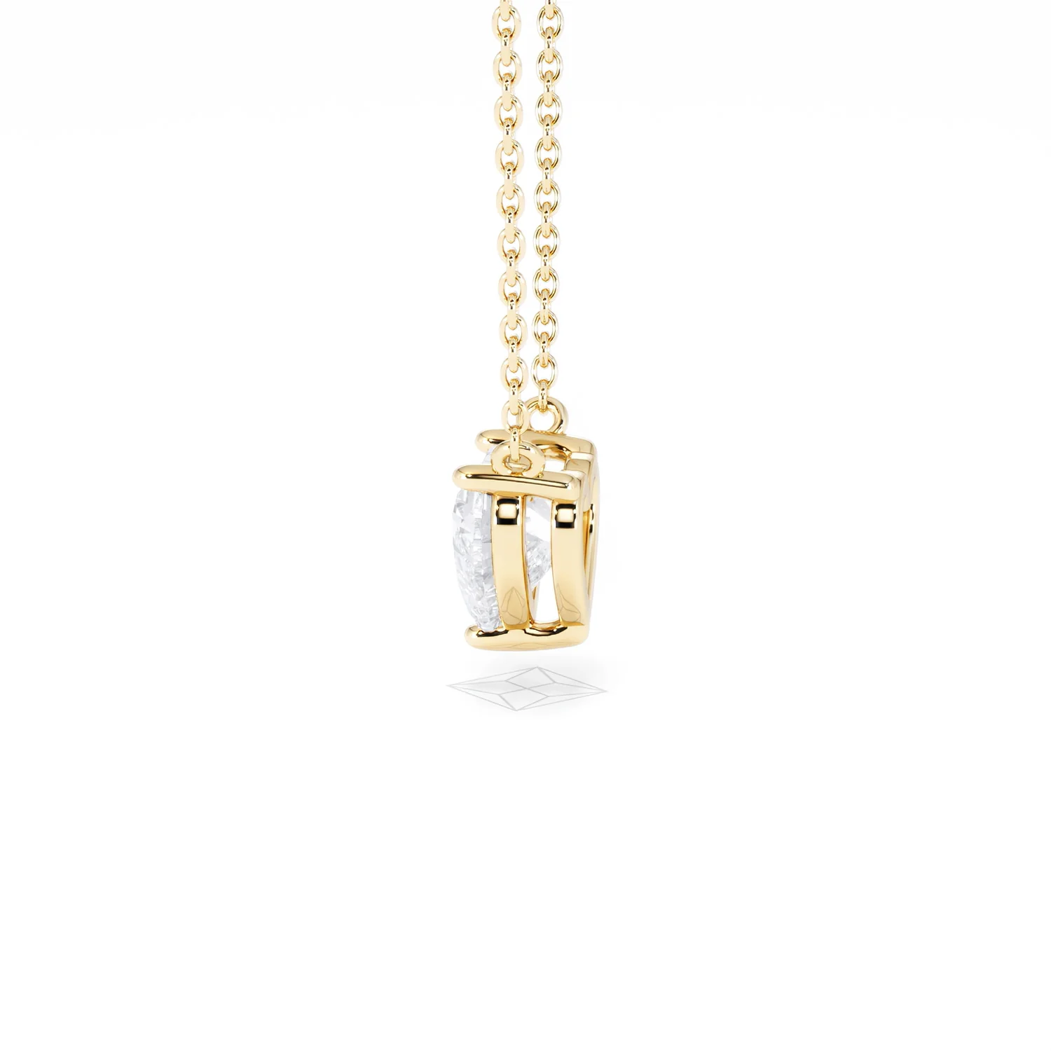 Wanderlust Floating Heart Cut Lab Diamond Solitaire Necklace 1.00ct H/SI in 9K Gold - Image 68