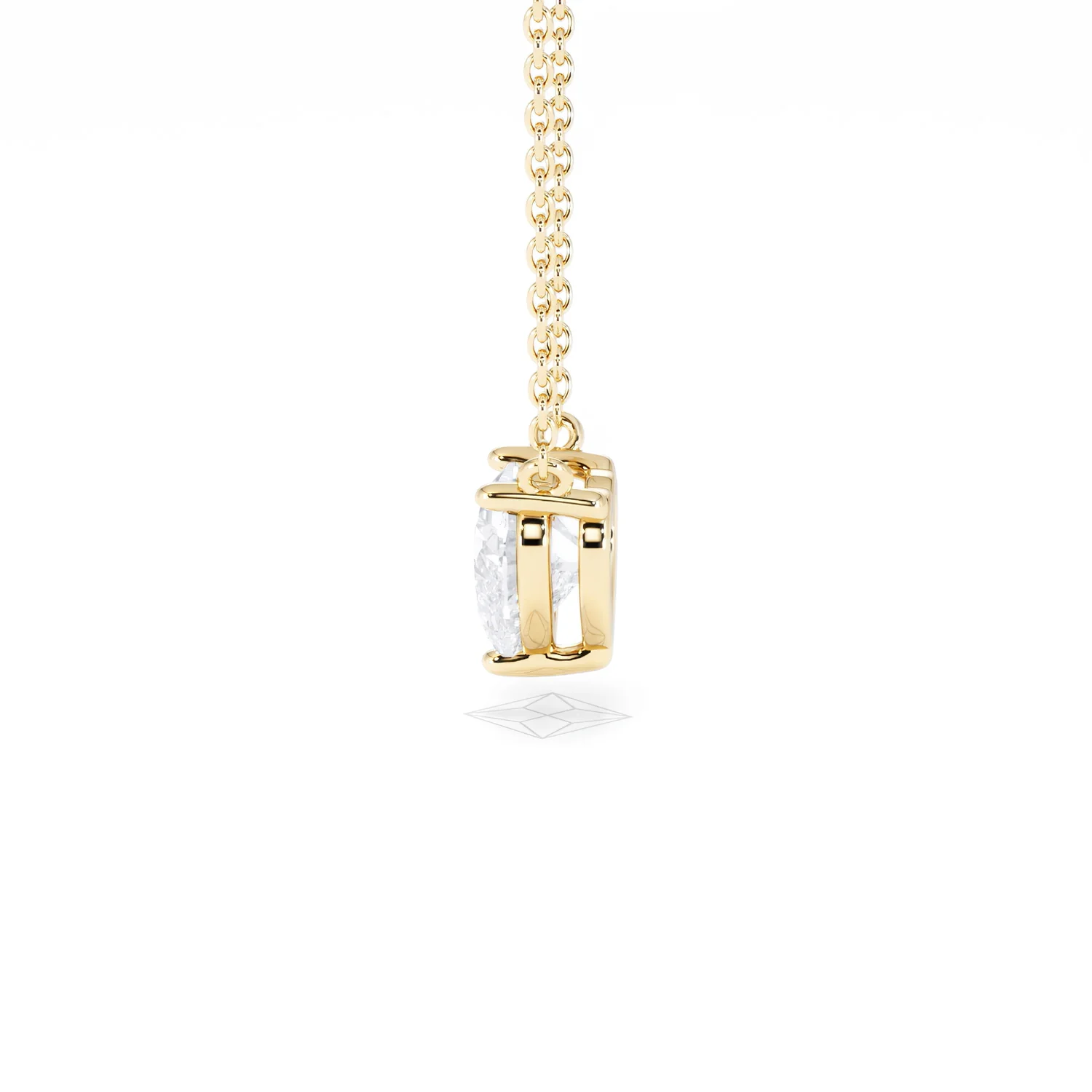 Wanderlust Floating Heart Cut Lab Diamond Solitaire Necklace 1.00ct H/SI in 9K Gold - Image 69