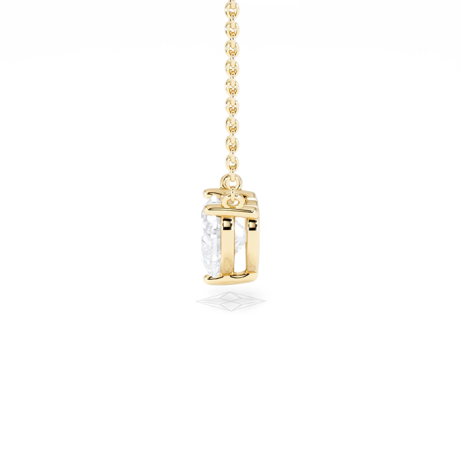 Wanderlust Floating Heart Cut Lab Diamond Solitaire Necklace 1.00ct H/SI in 9K Gold - Image 70