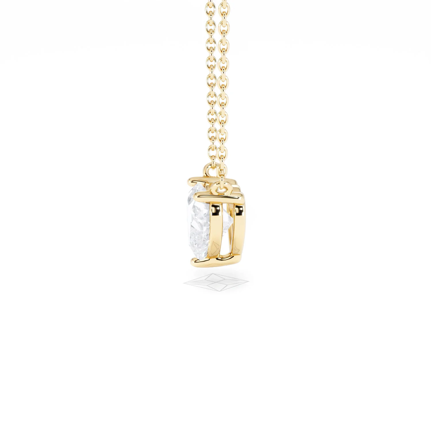 Wanderlust Floating Heart Cut Lab Diamond Solitaire Necklace 1.00ct H/SI in 9K Gold - Image 71