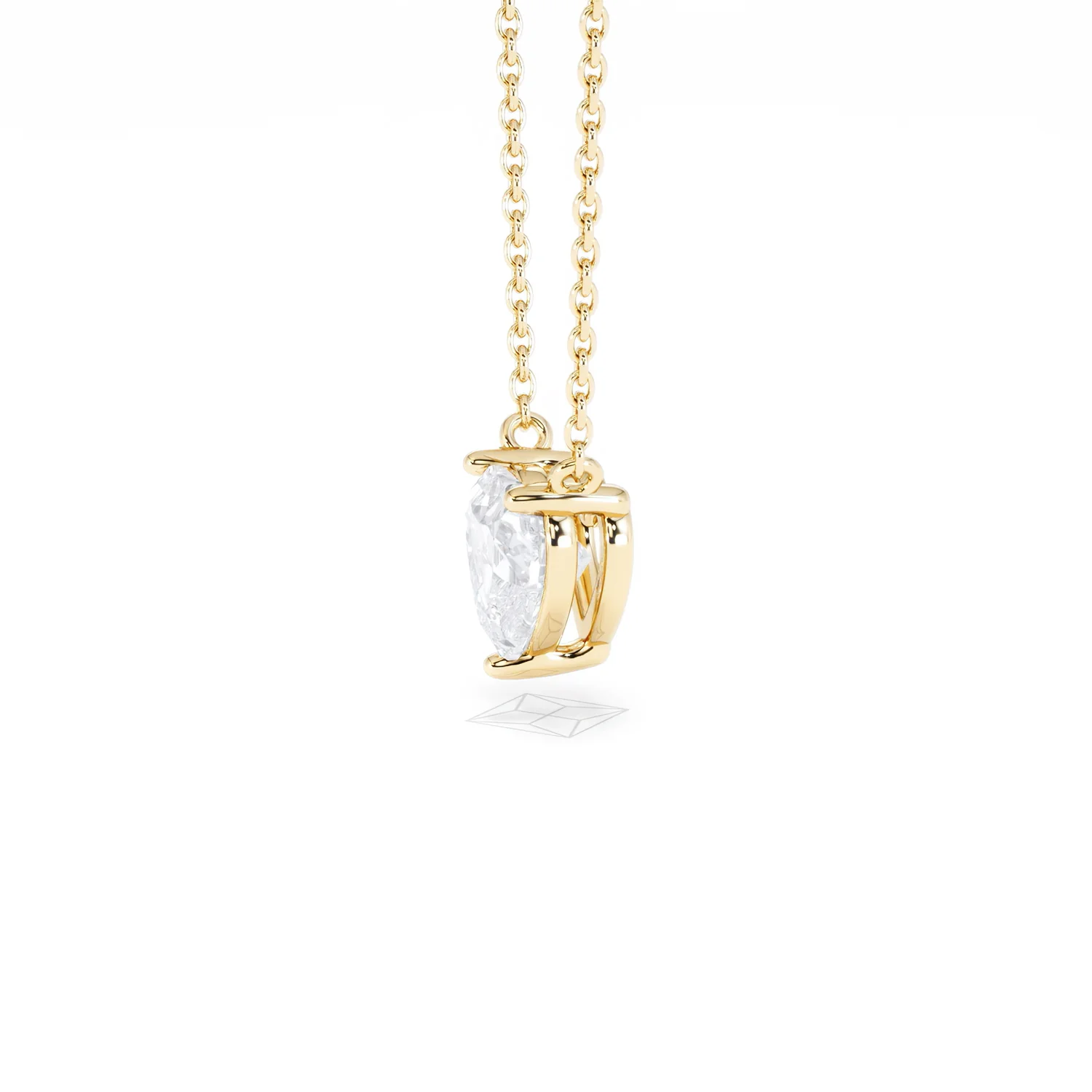 Wanderlust Floating Heart Cut Lab Diamond Solitaire Necklace 1.00ct H/SI in 9K Gold - Image 73