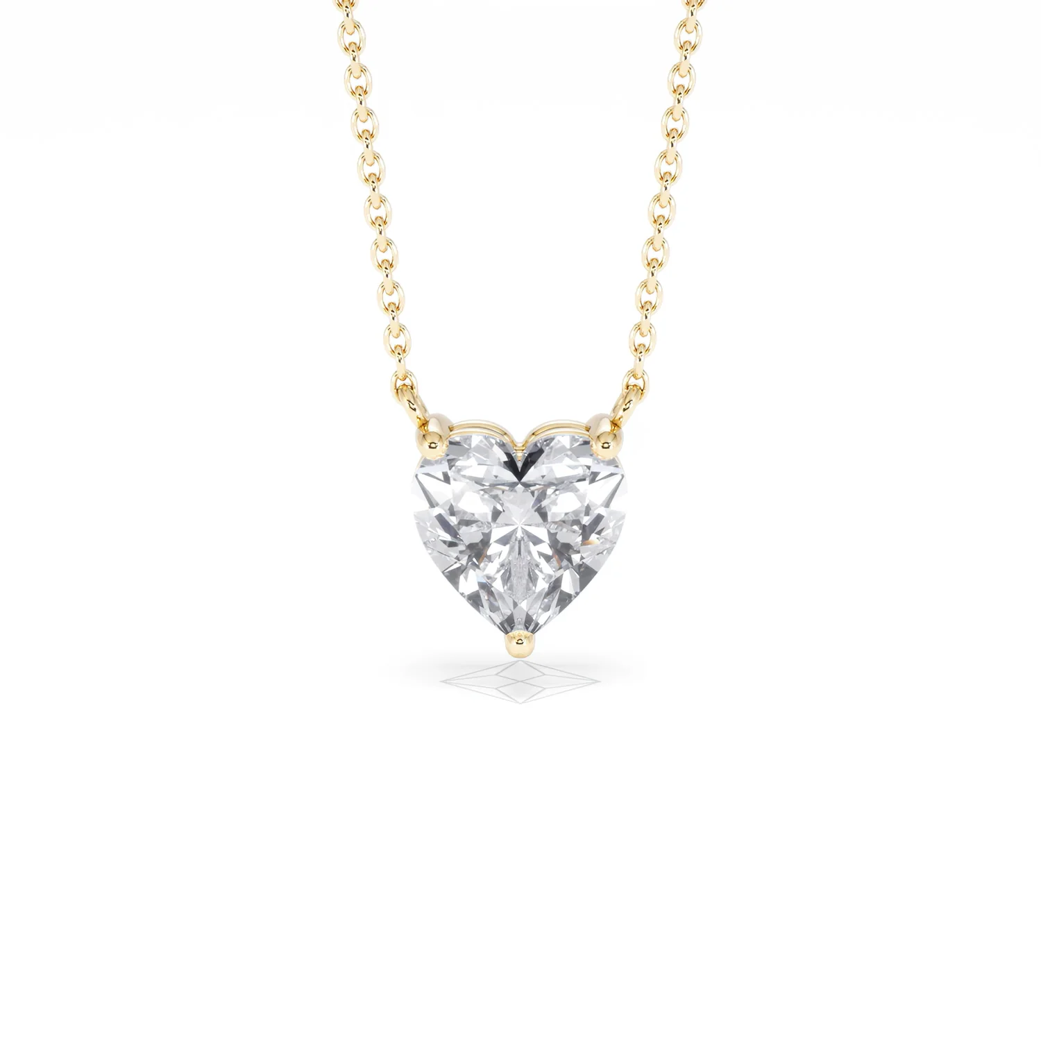 Wanderlust Floating Heart Cut Lab Diamond Solitaire Necklace 1.50ct H/SI in 9K Gold - Image 10