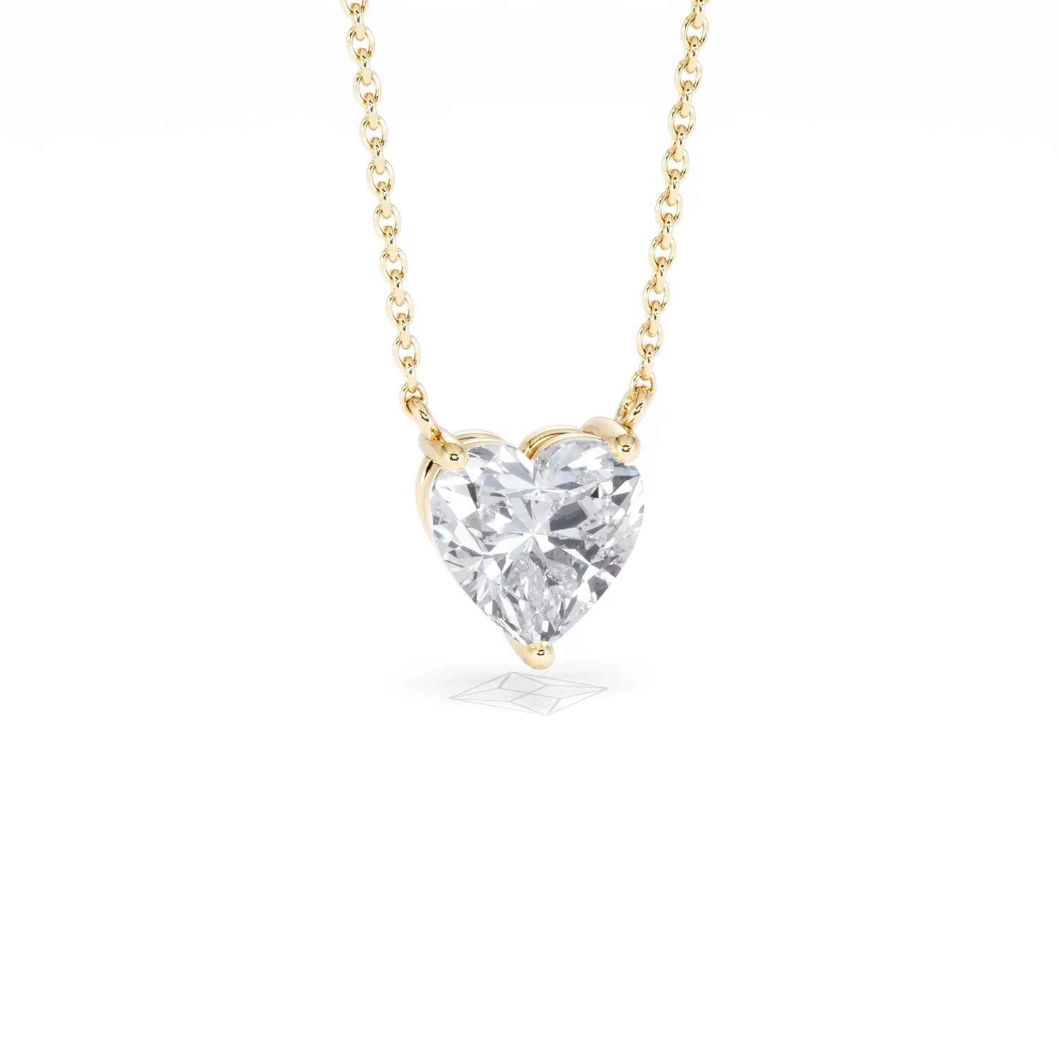 Wanderlust Floating Heart Cut Lab Diamond Solitaire Necklace 1.50ct H/SI in 9K Gold - Image 13