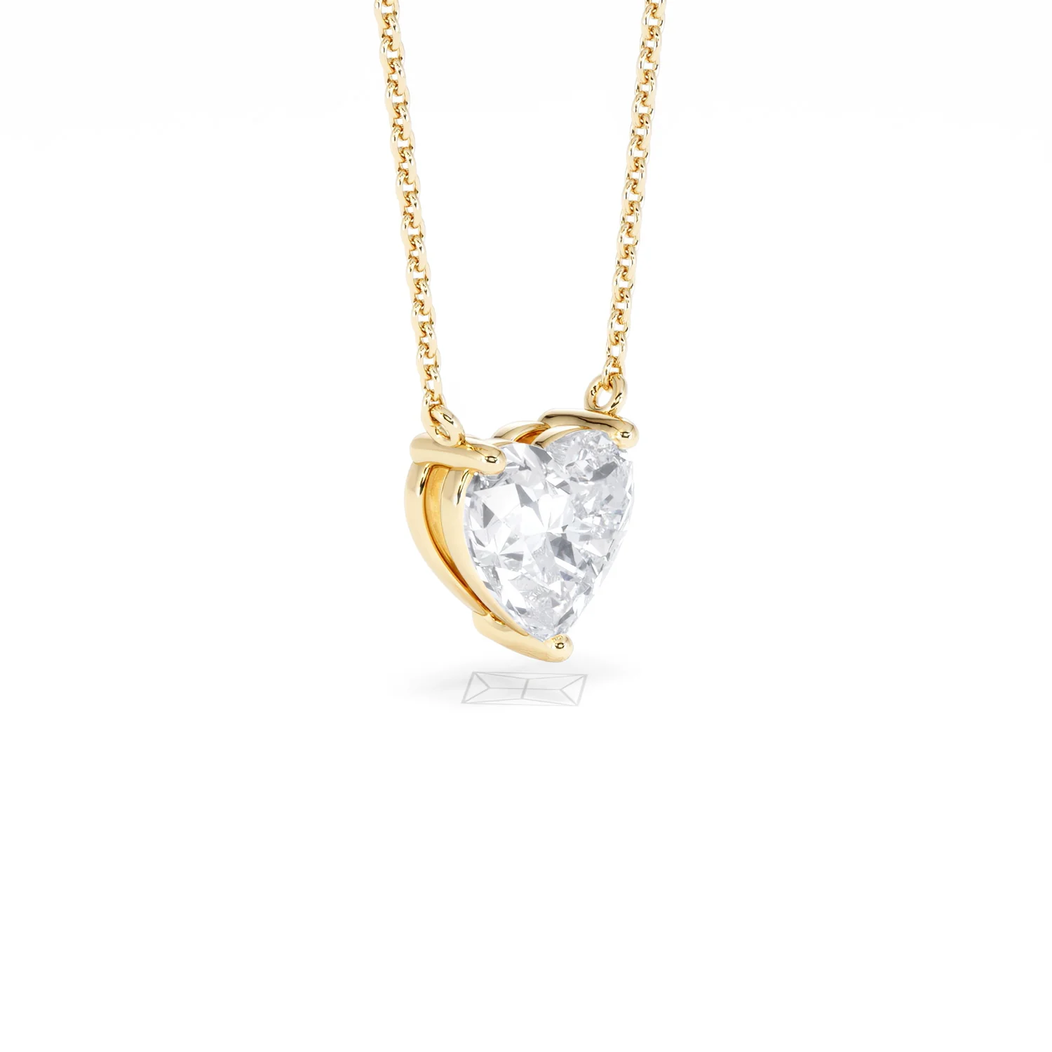 Wanderlust Floating Heart Cut Lab Diamond Solitaire Necklace 1.50ct H/SI in 9K Gold - Image 19
