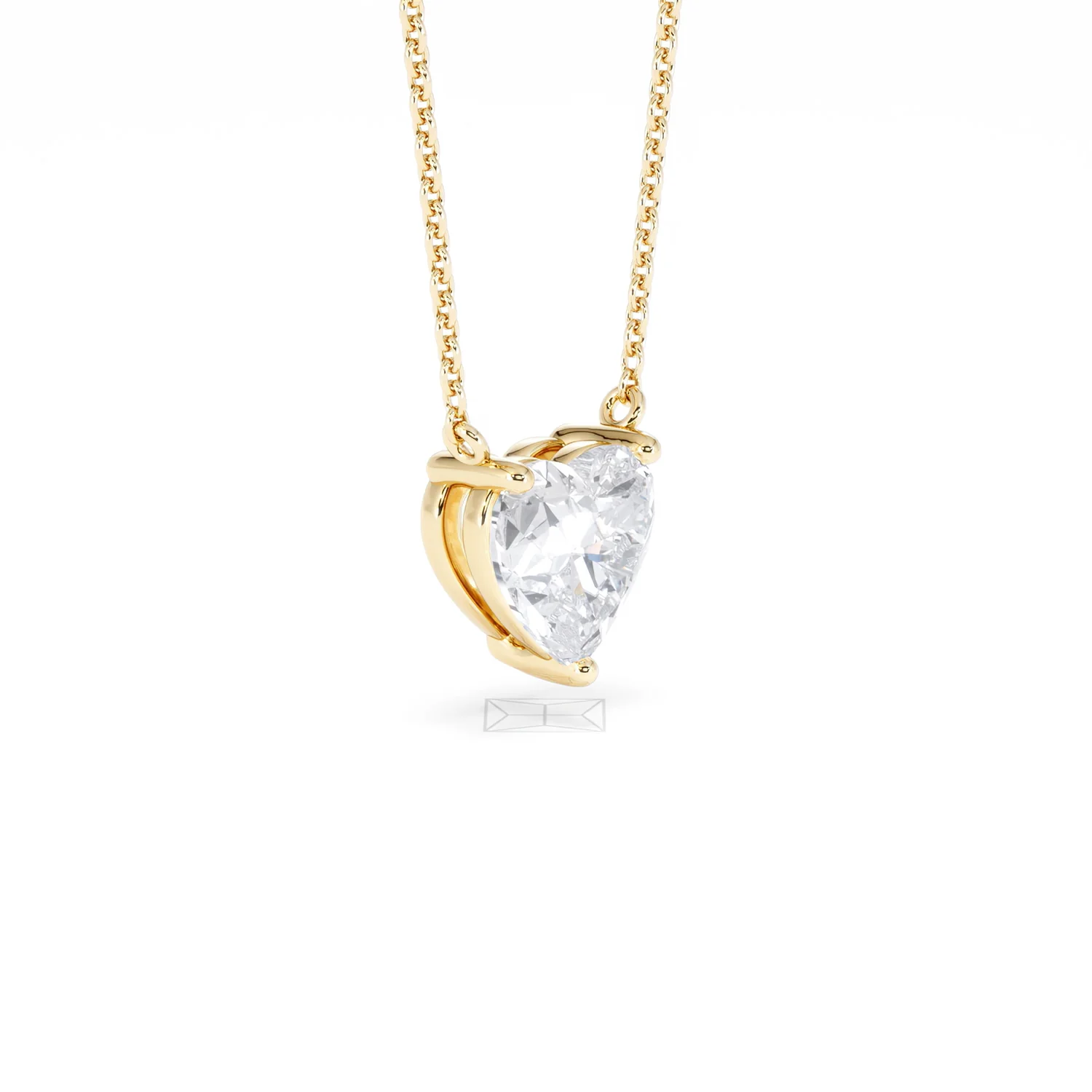 Wanderlust Floating Heart Cut Lab Diamond Solitaire Necklace 1.50ct H/SI in 9K Gold - Image 20