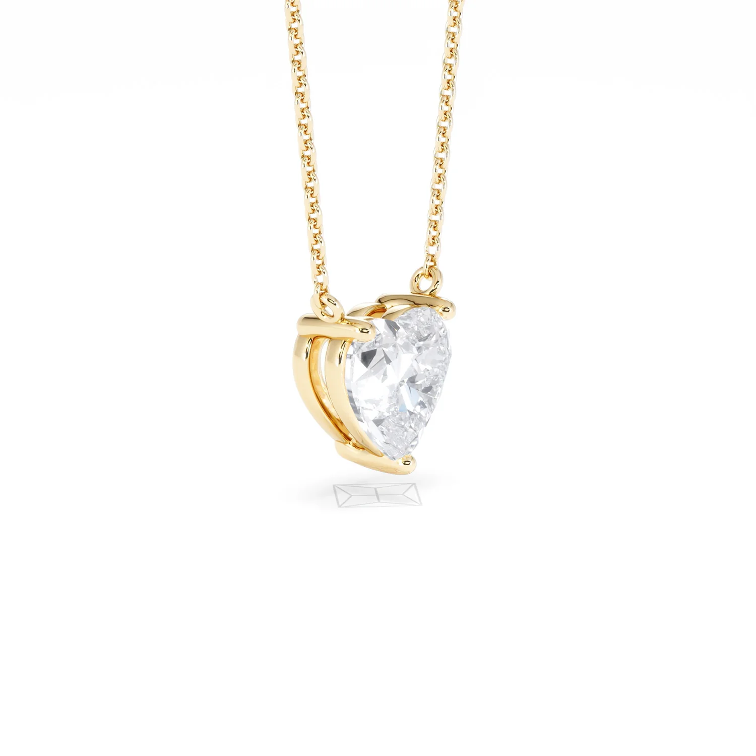 Wanderlust Floating Heart Cut Lab Diamond Solitaire Necklace 1.50ct H/SI in 9K Gold - Image 21