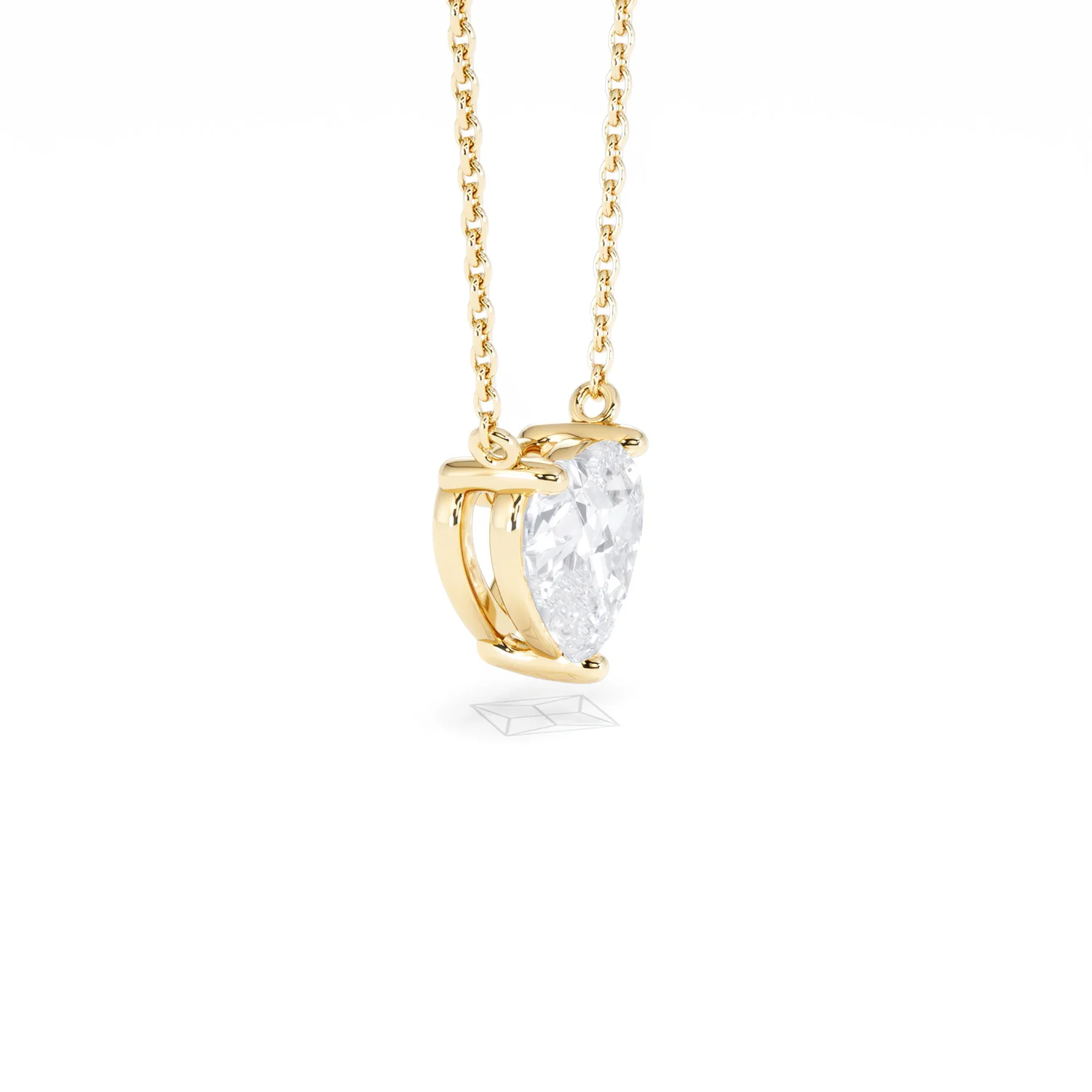 Wanderlust Floating Heart Cut Lab Diamond Solitaire Necklace 1.50ct H/SI in 9K Gold - Image 24