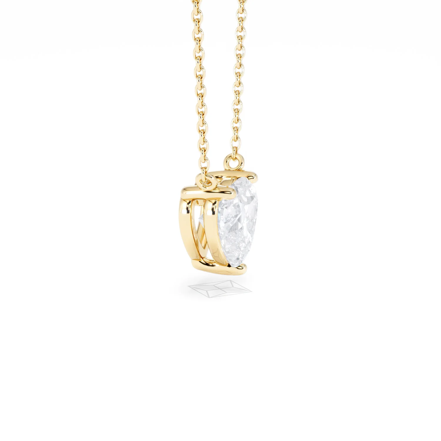 Wanderlust Floating Heart Cut Lab Diamond Solitaire Necklace 1.50ct H/SI in 9K Gold - Image 26