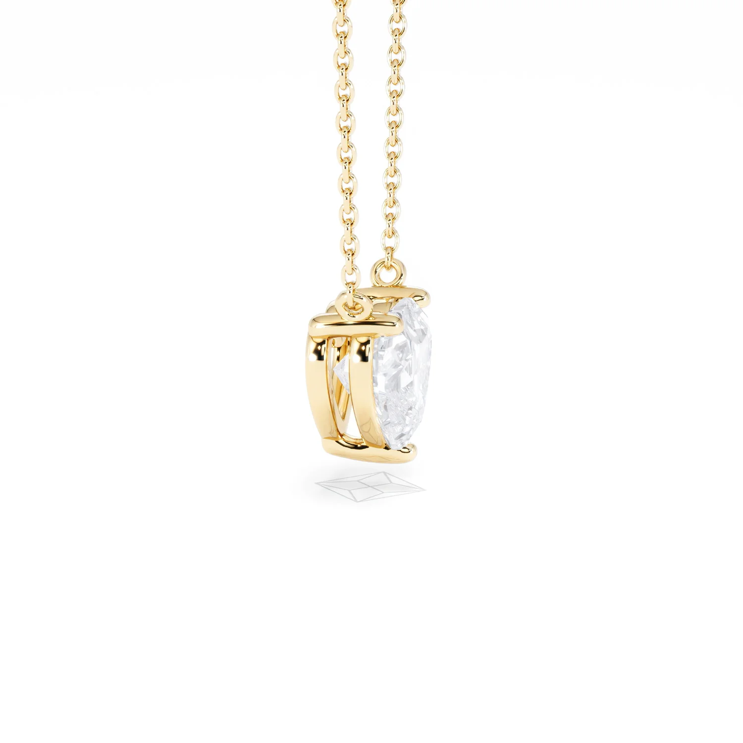 Wanderlust Floating Heart Cut Lab Diamond Solitaire Necklace 1.50ct H/SI in 9K Gold - Image 27