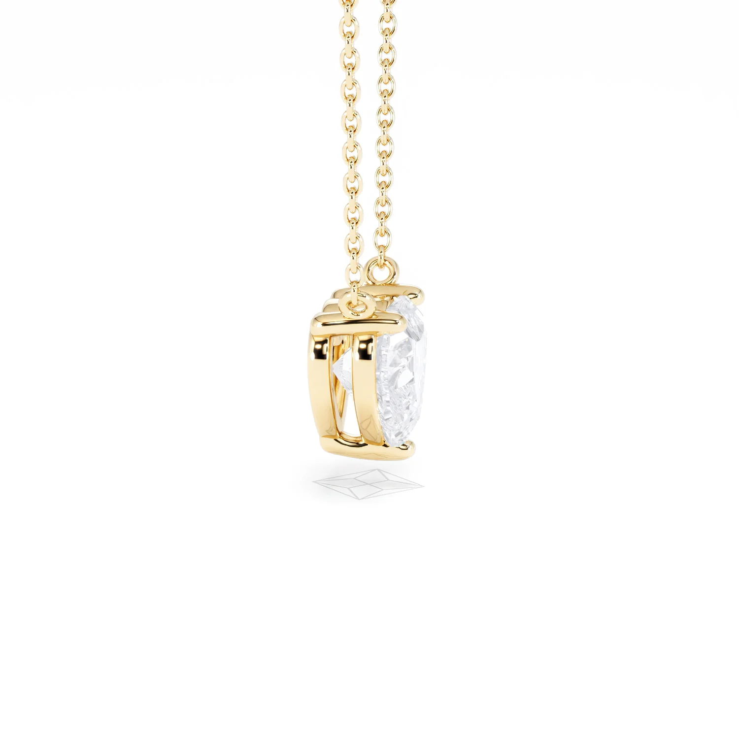 Wanderlust Floating Heart Cut Lab Diamond Solitaire Necklace 1.50ct H/SI in 9K Gold - Image 28