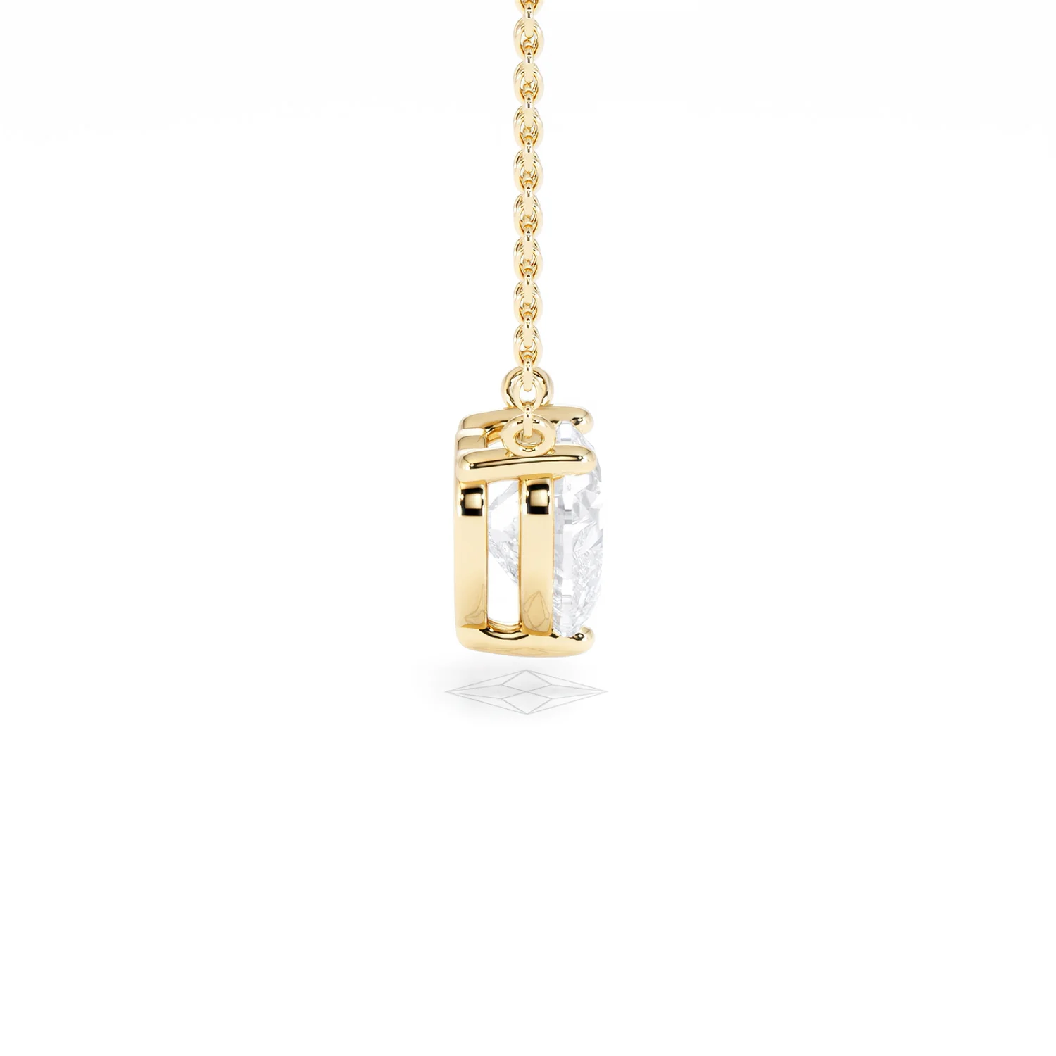 Wanderlust Floating Heart Cut Lab Diamond Solitaire Necklace 1.50ct H/SI in 9K Gold - Image 30